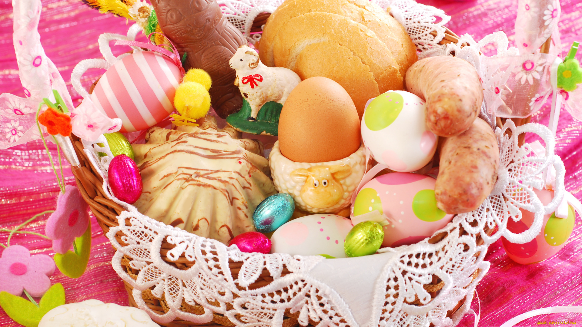 праздничные, пасха, яйца, цветы, зайка, праздник