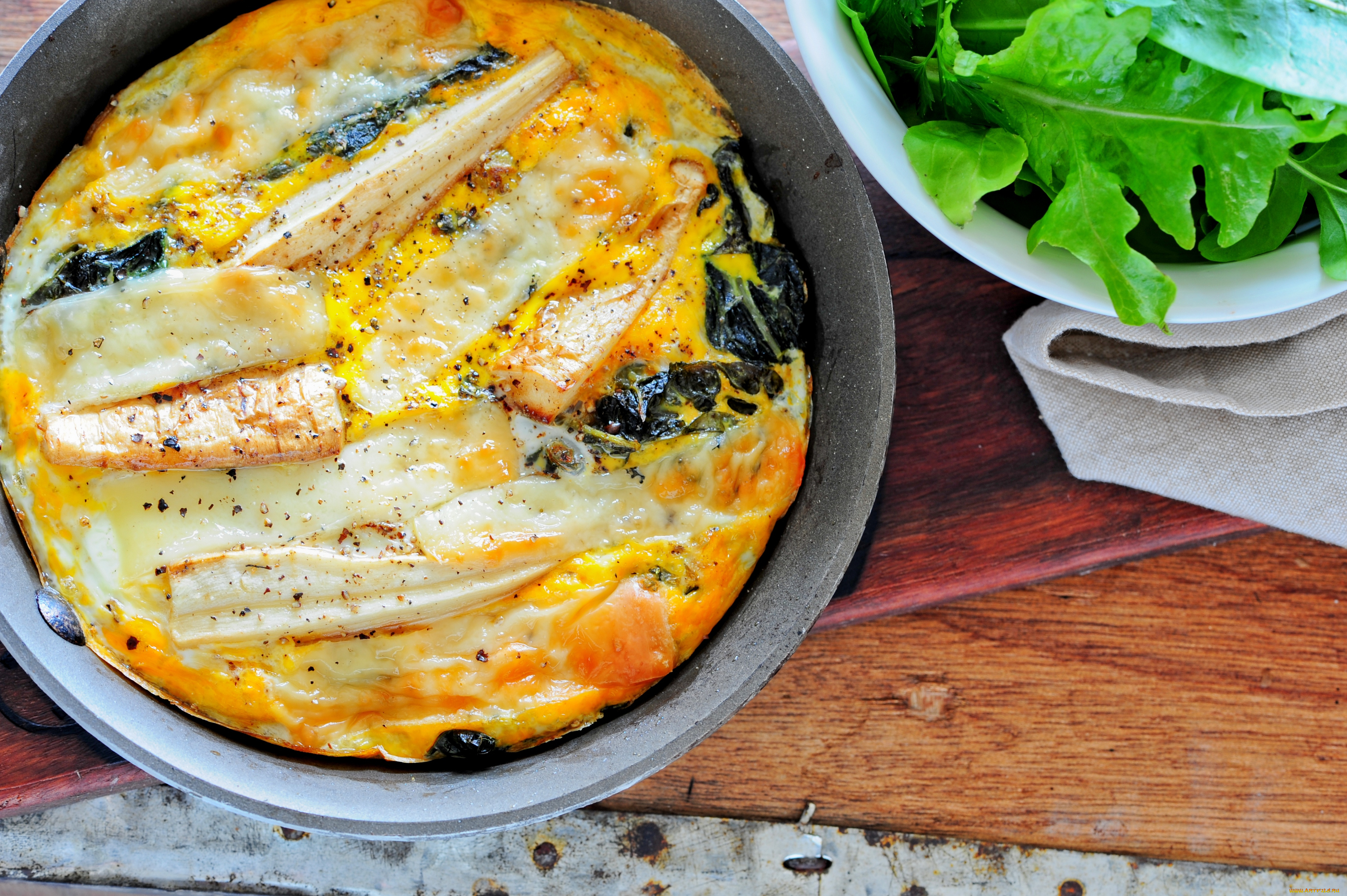 еда, Яичные, блюда, зелень, омлет