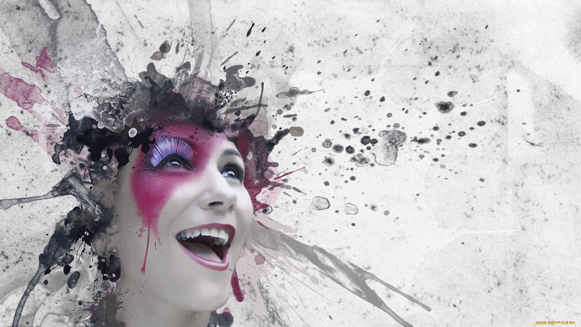 девушки, -unsort, , креатив, девушка, макияж, фон