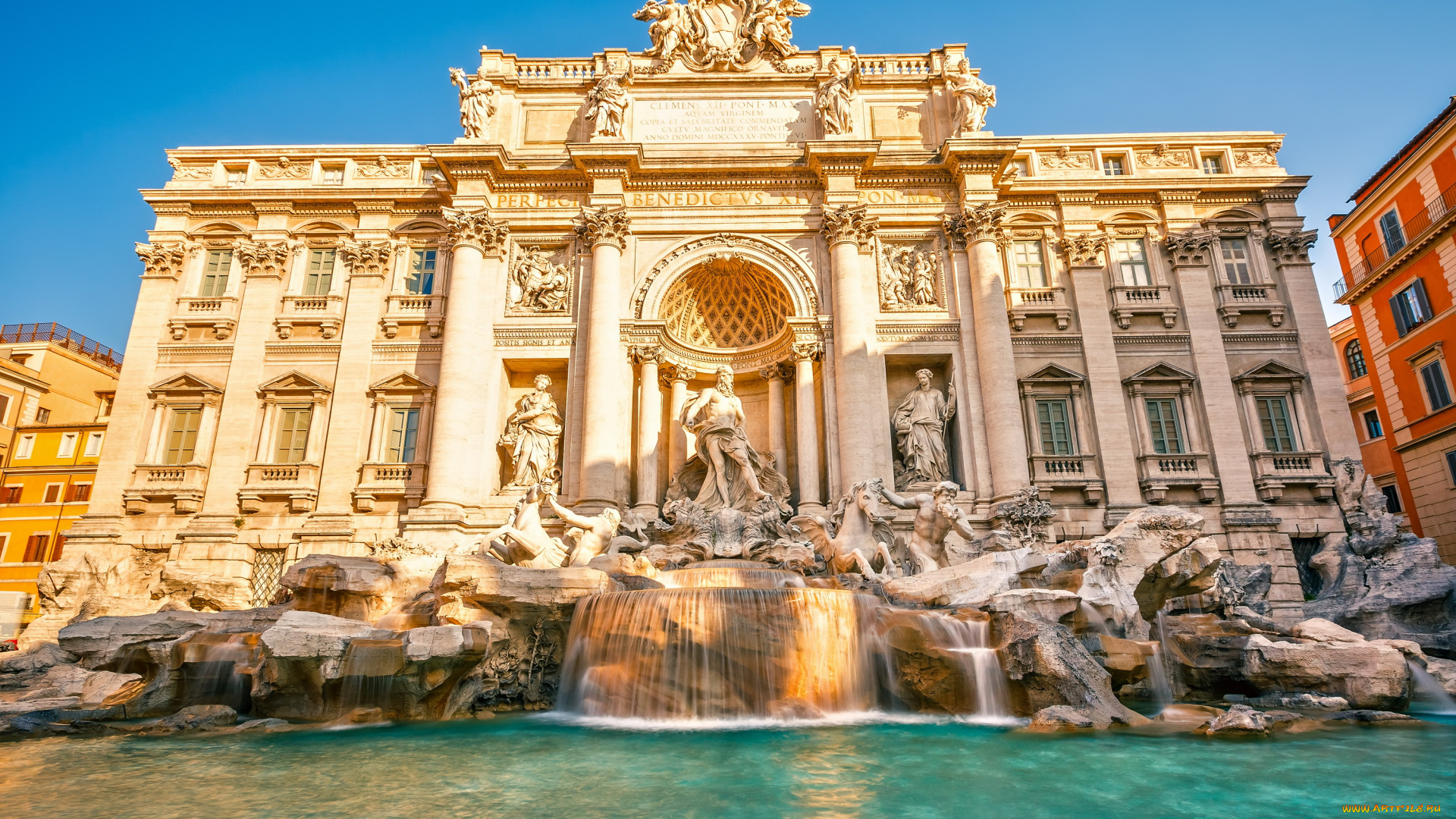 fontana, di, trevi, города, рим, , ватикан, , италия, fontana, di, trevi