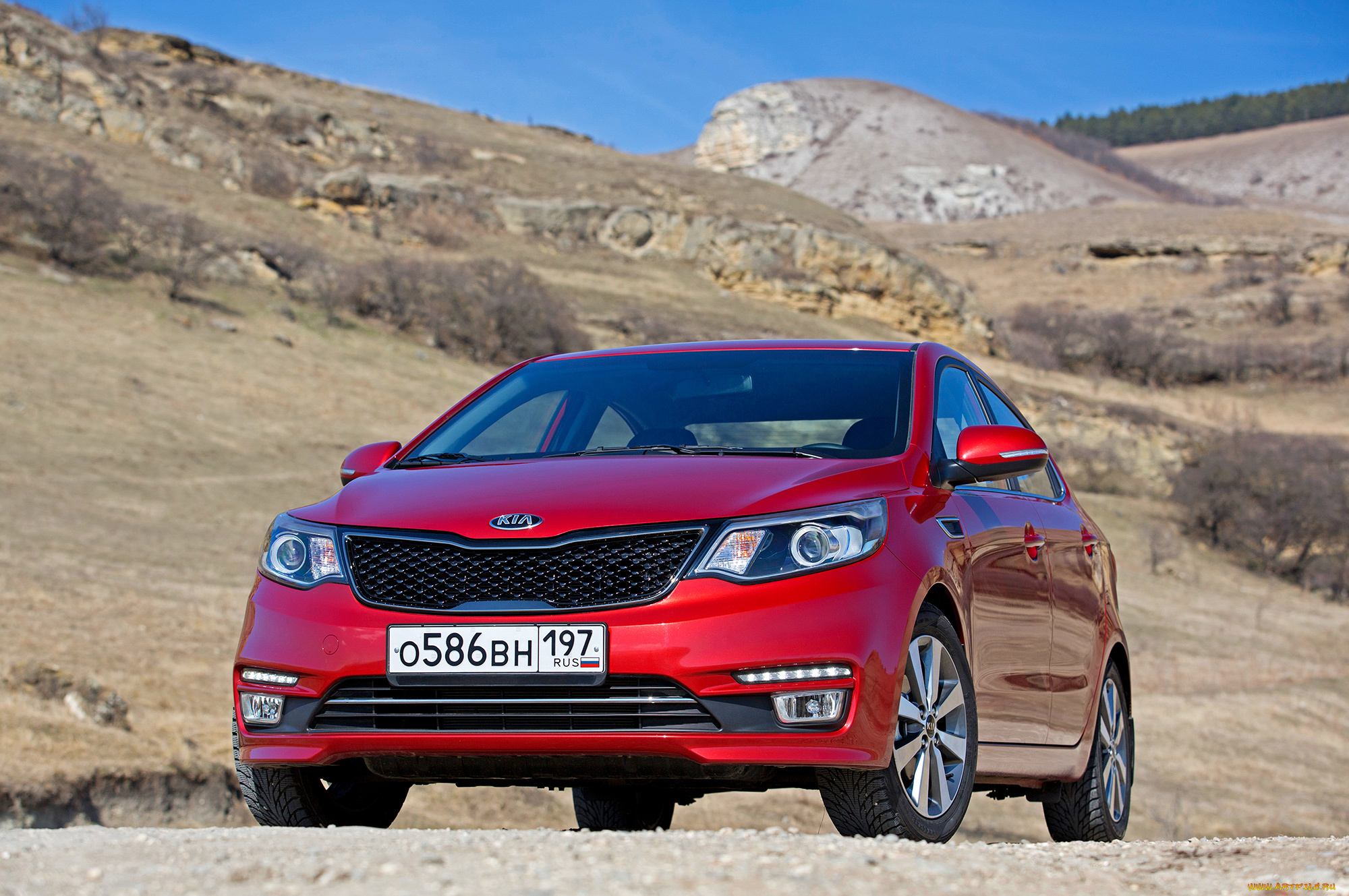 автомобили, kia, cis-spec, 2015г, qb, sedan, rio, красный