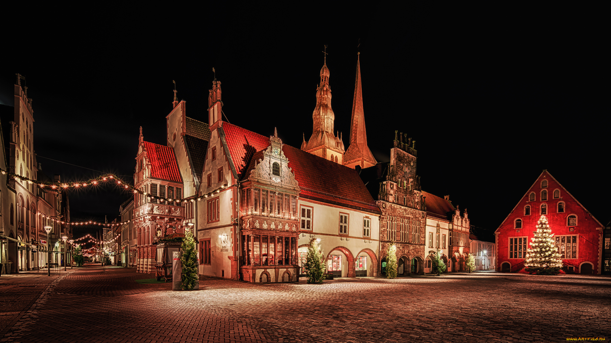 town-hall, города, лондон, , великобритания, ночь, огни, отель