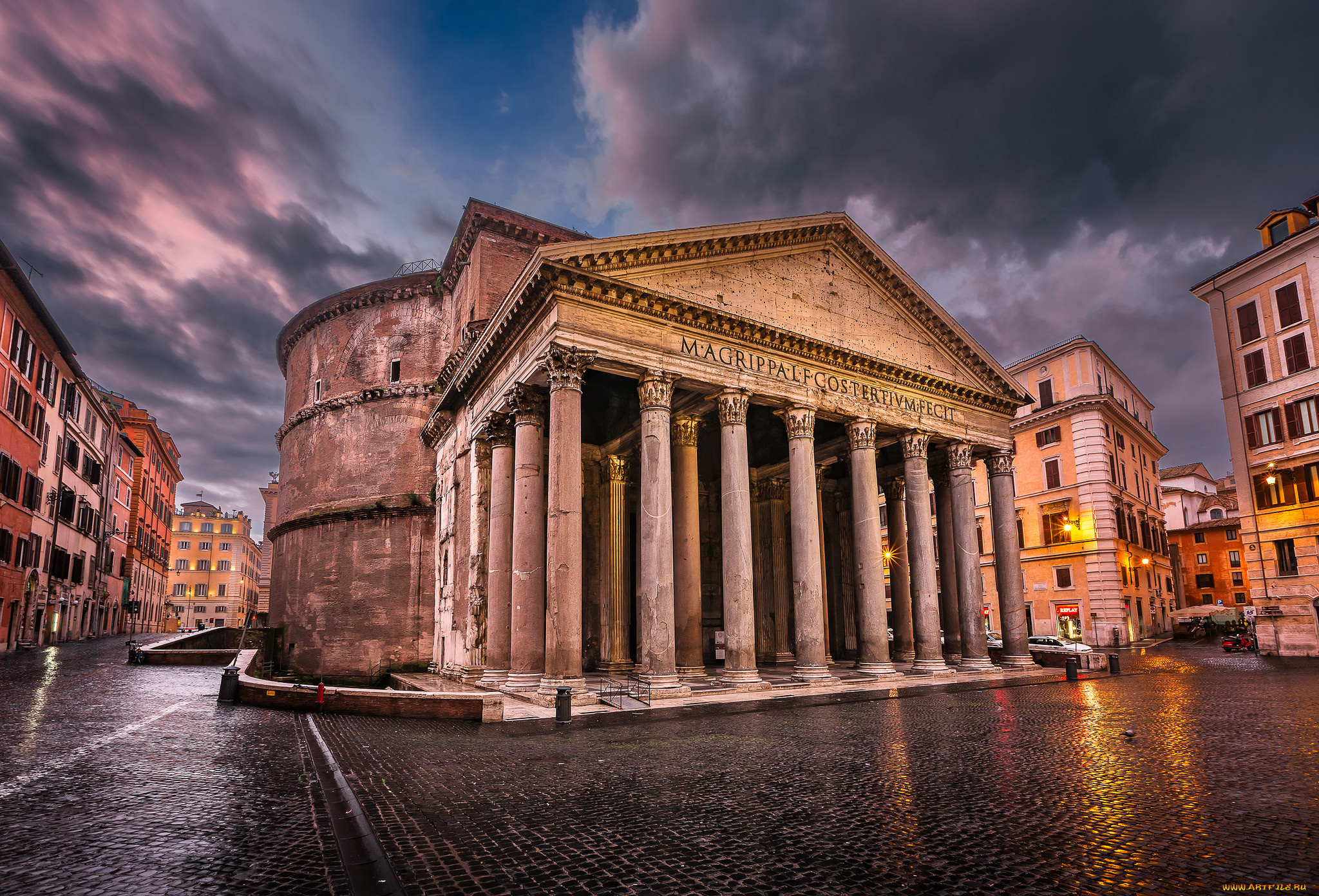 piazza, della, rotonda, and, pantheon, in, the, morning, , rome, , italy, города, рим, , ватикан, , италия, дворец, площадь