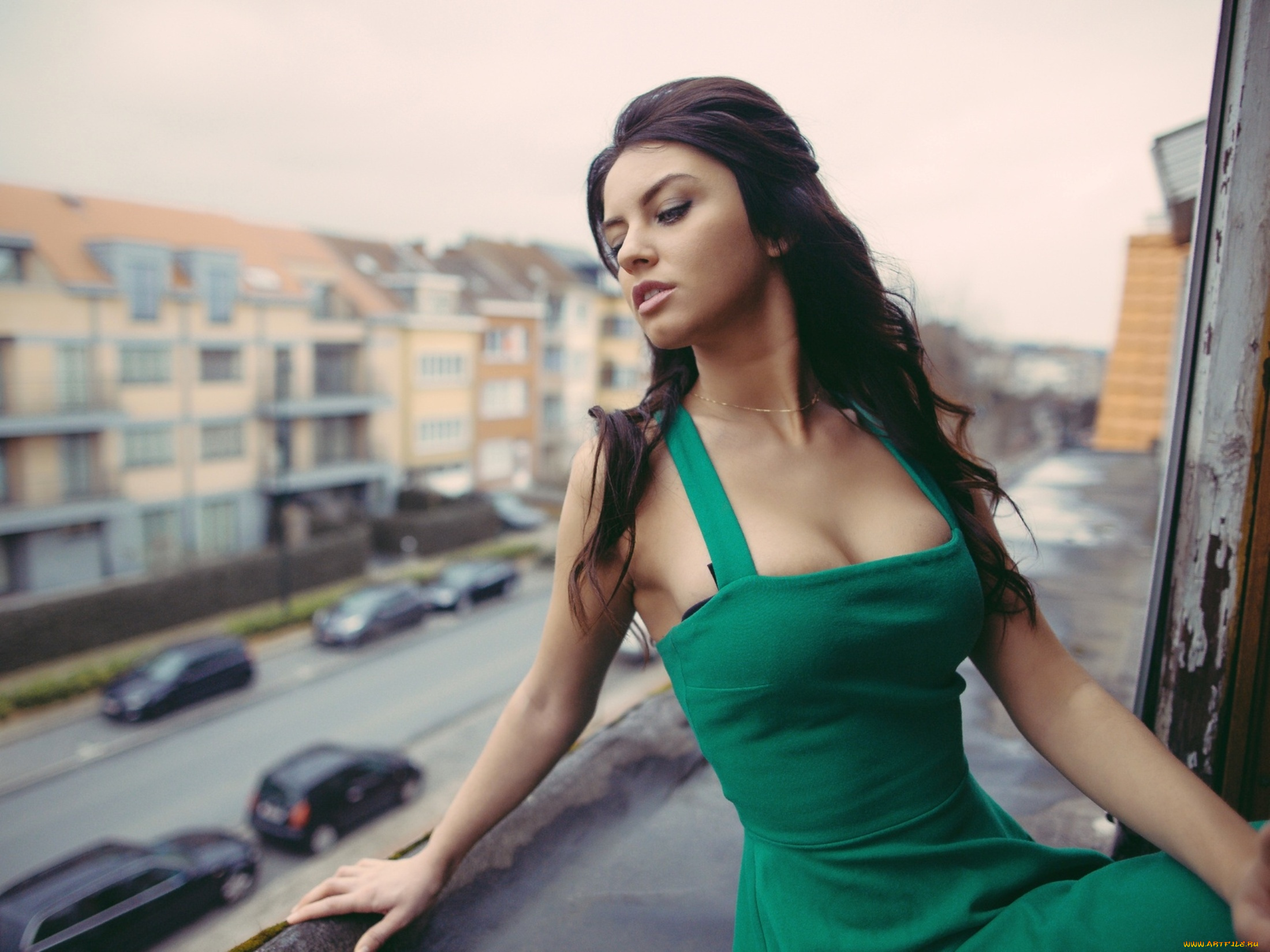 наблюдательница, девушки, -unsort, , брюнетки, , шатенки, улица, окно