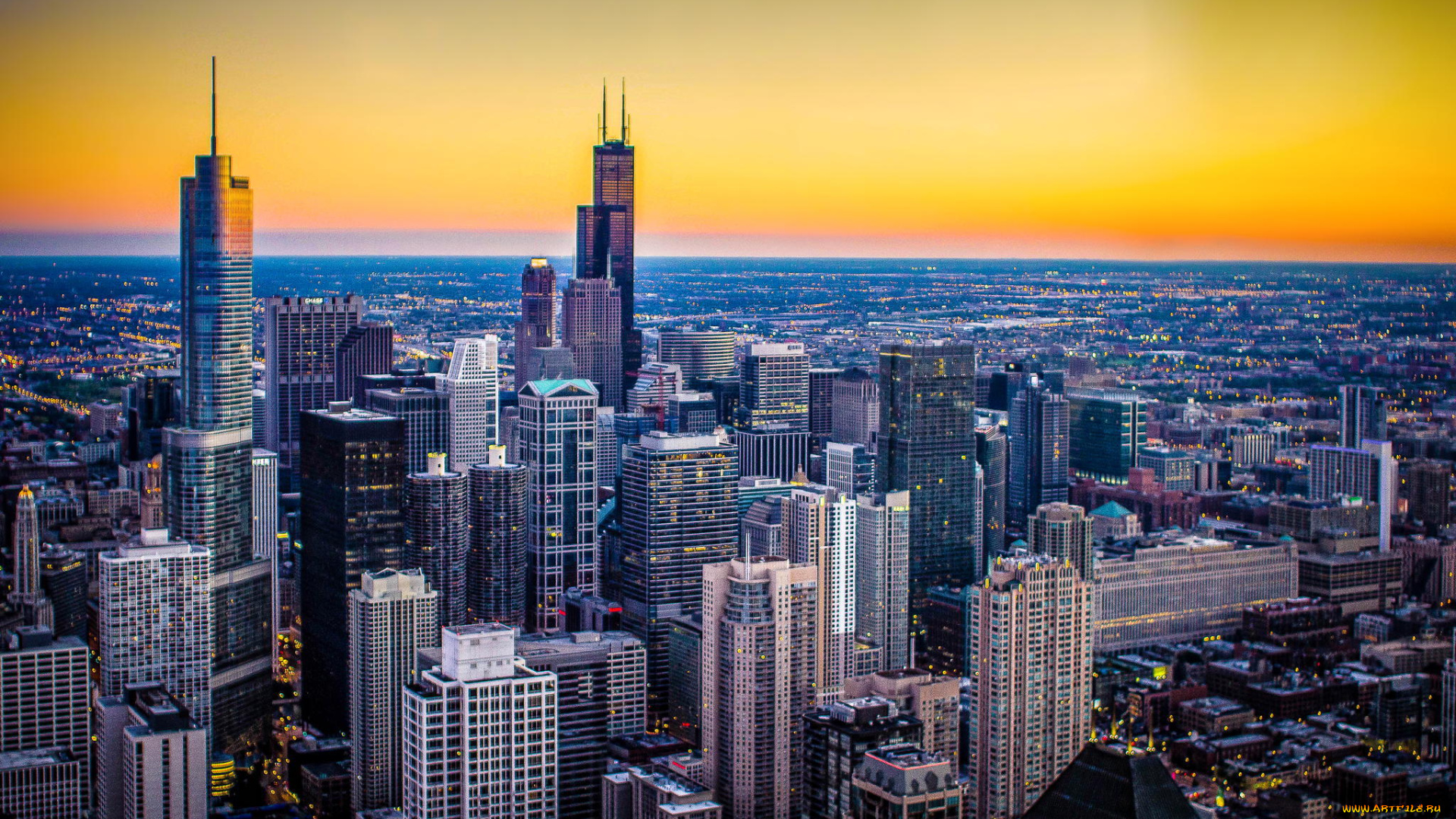 города, Чикаго, , сша, Чикаго, иллиноис, город, высота, небоскребы