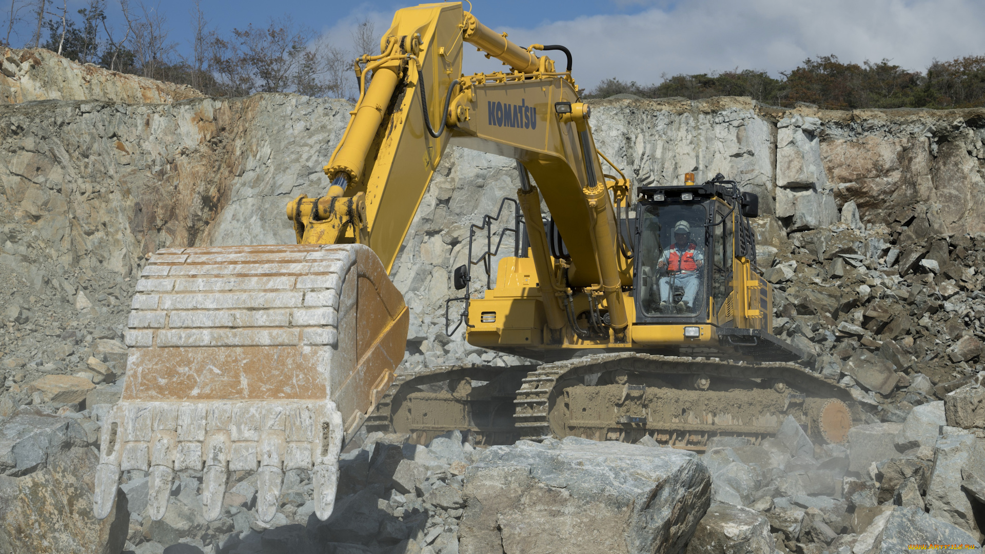 техника, экскаваторы, komatsu