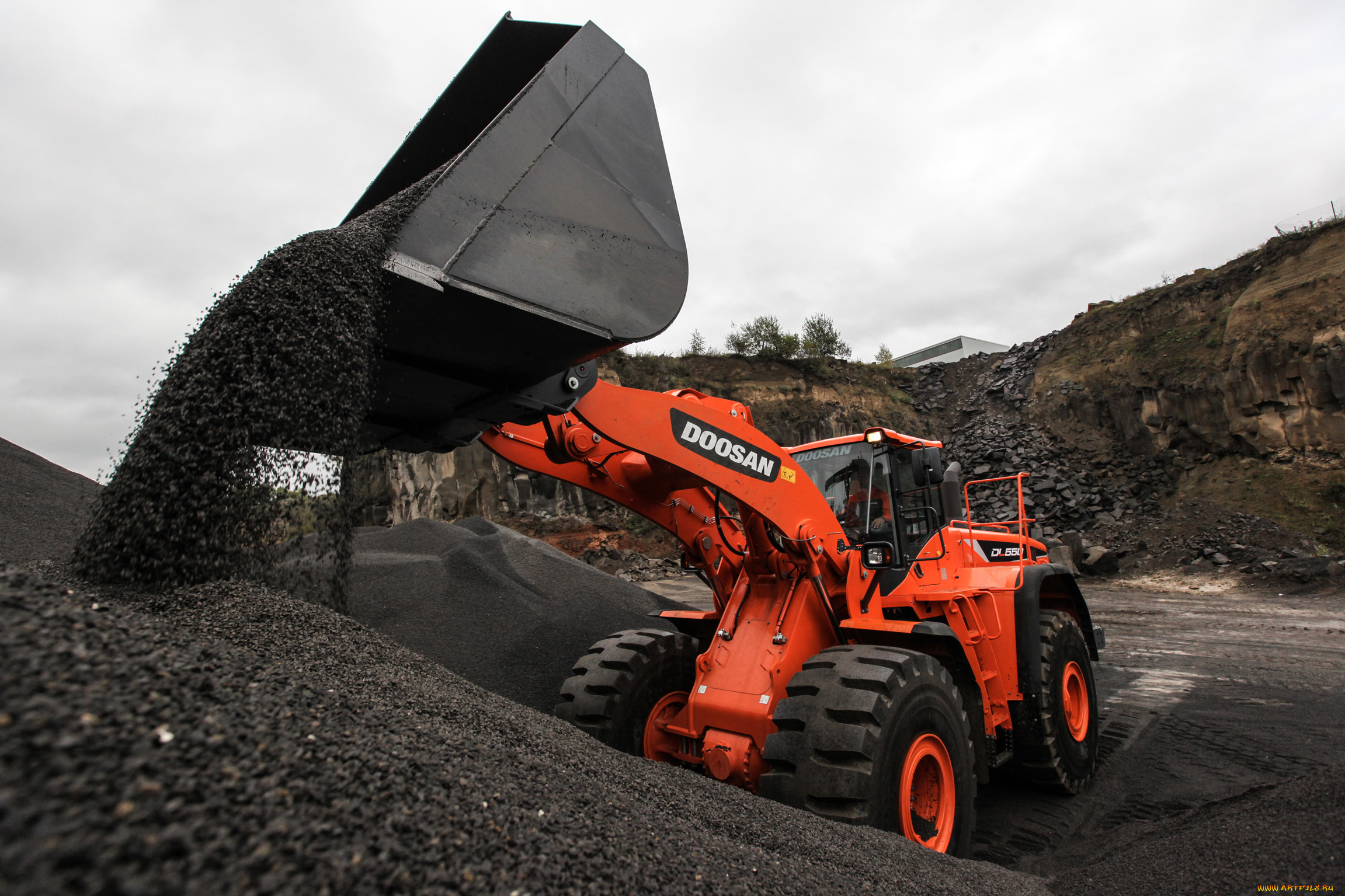 техника, фронтальные, погрузчики, doosan