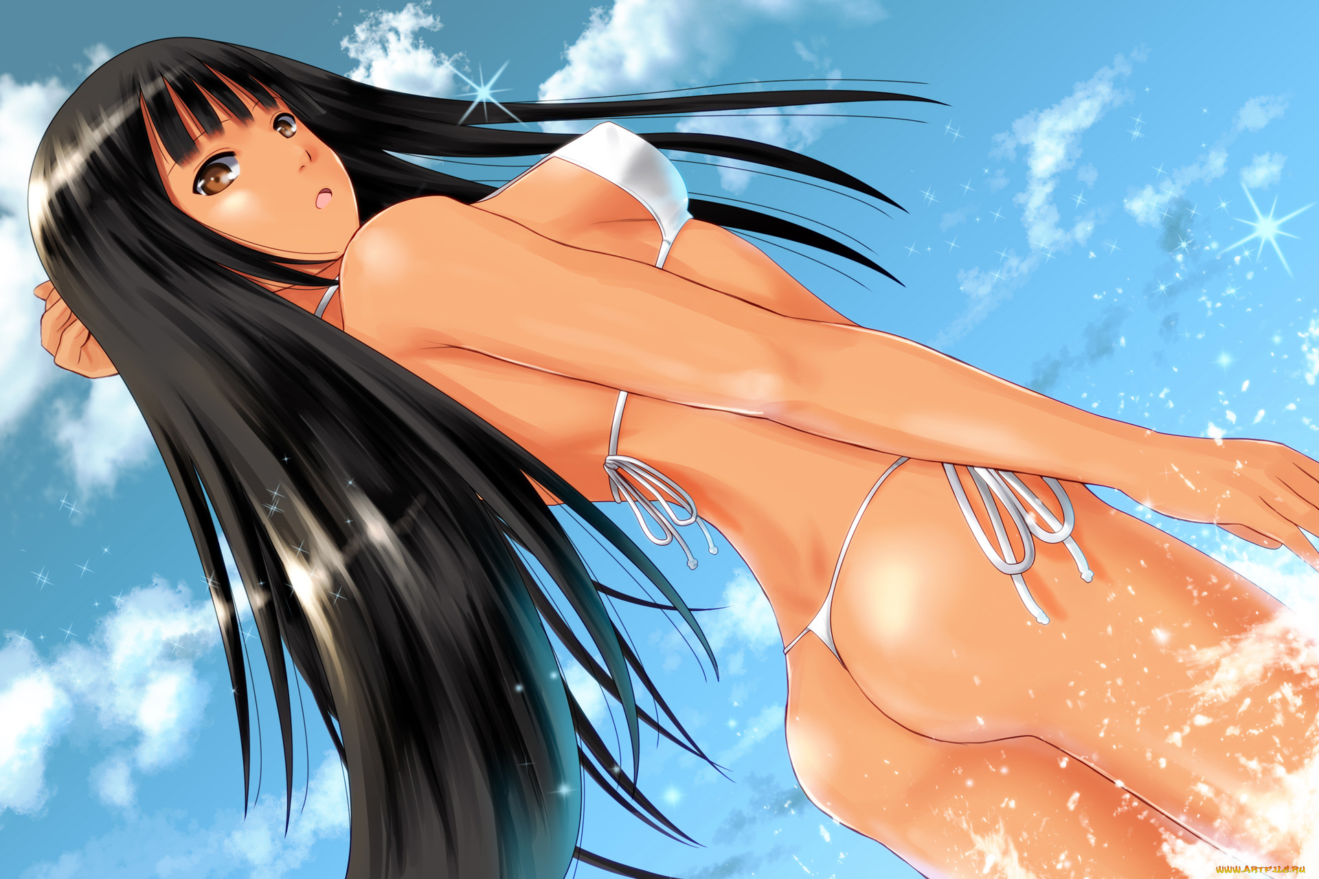 аниме, unknown, , другое, , фон, взгляд, девушка