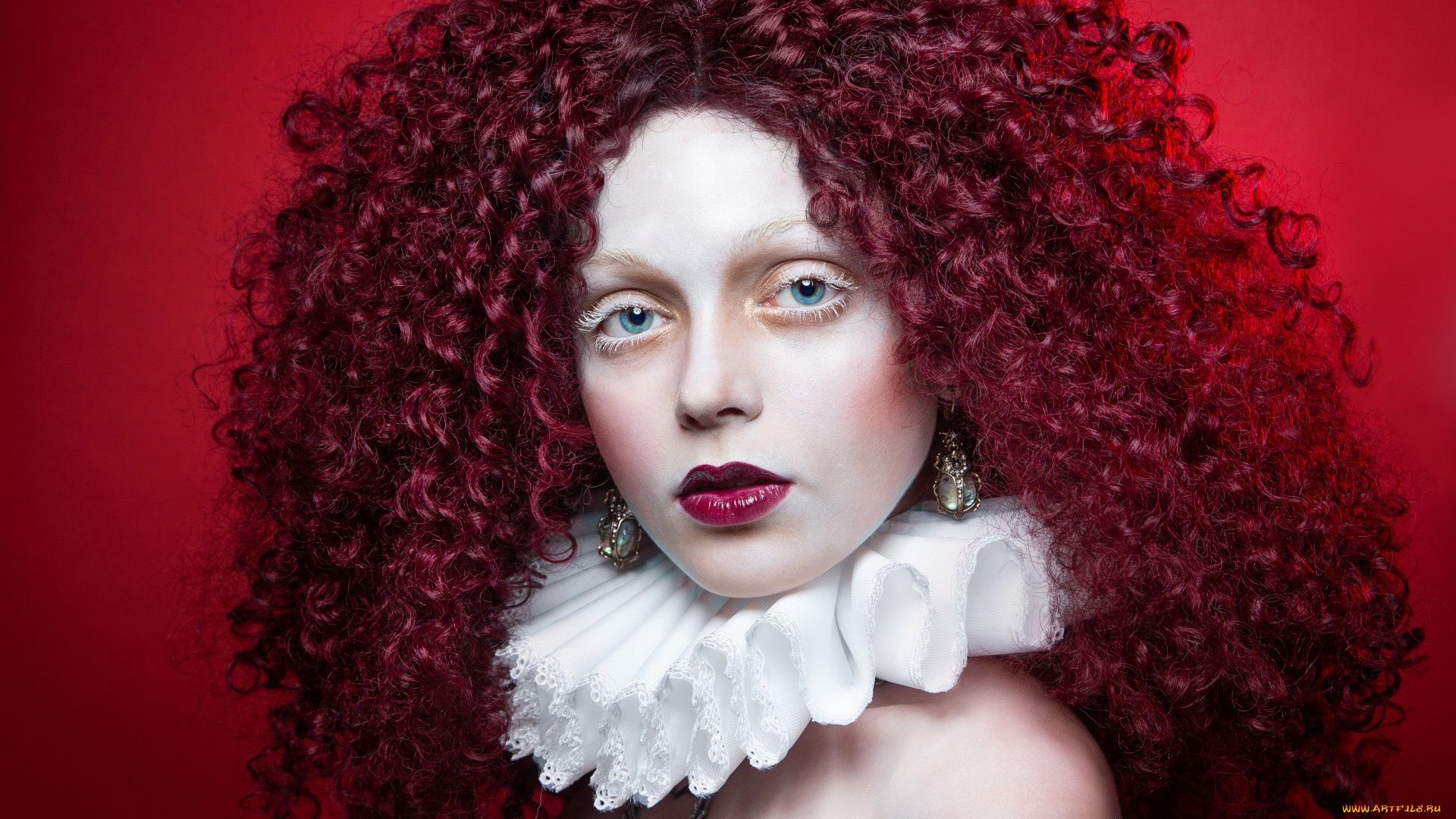 девушки, -, лица, , портреты, макияж, локоны, креатив