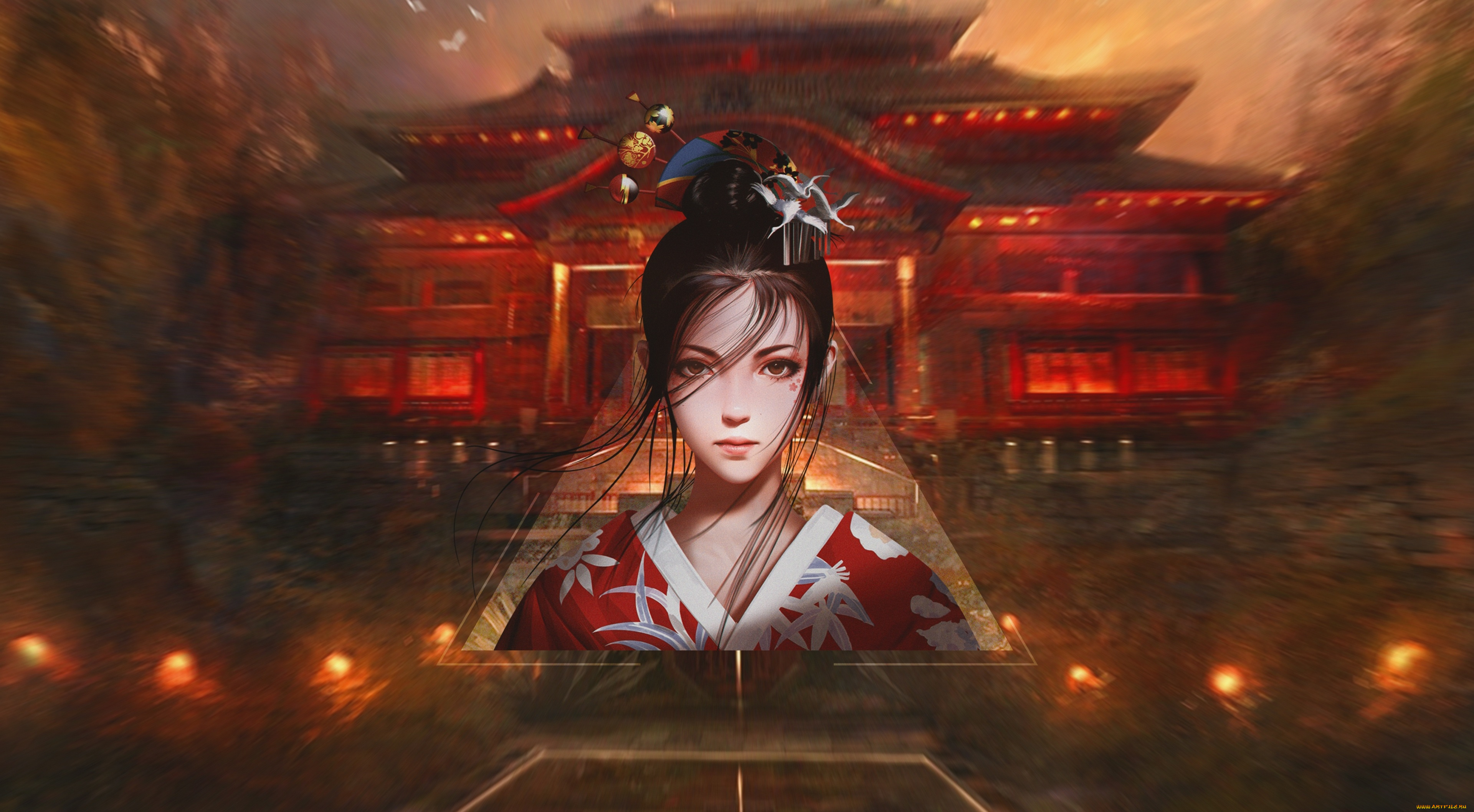 аниме, город, , улицы, , интерьер, , здания, девушка