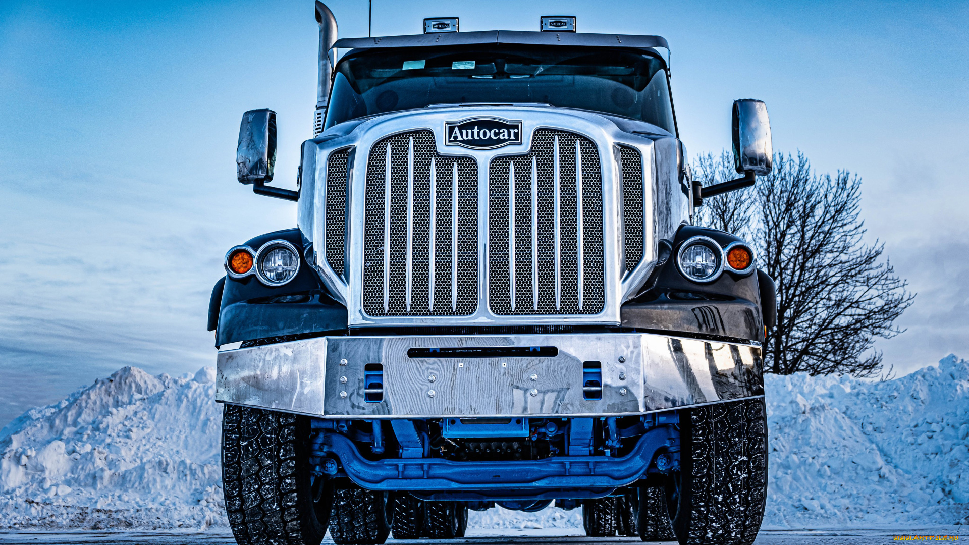 2022, autocar, dc-64d, автомобили, autocar, dc64d, 4k, вид, спереди, грузовик, 2022, года, lkw, грузовой, транспорт, зима, бампер