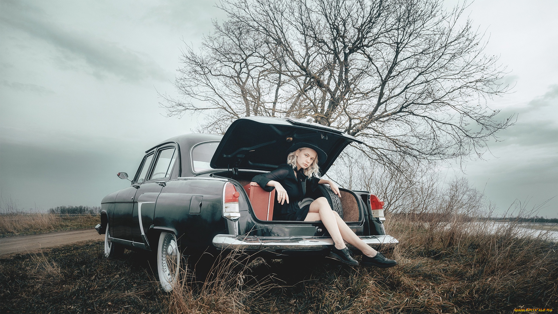 автомобили, -авто, с, девушками, волга