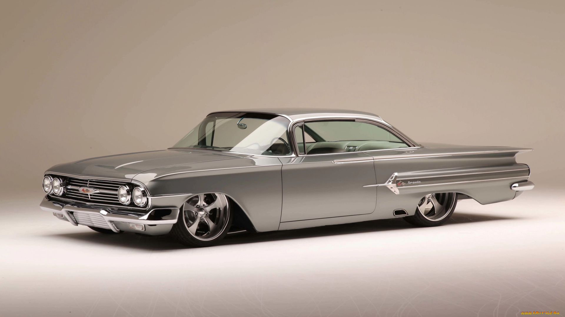 автомобили, chevrolet, 1960, сhevrolet, impala, вид, спереди, экстерьер, серебристый, импала, тюнинг, винтажные, шевроле