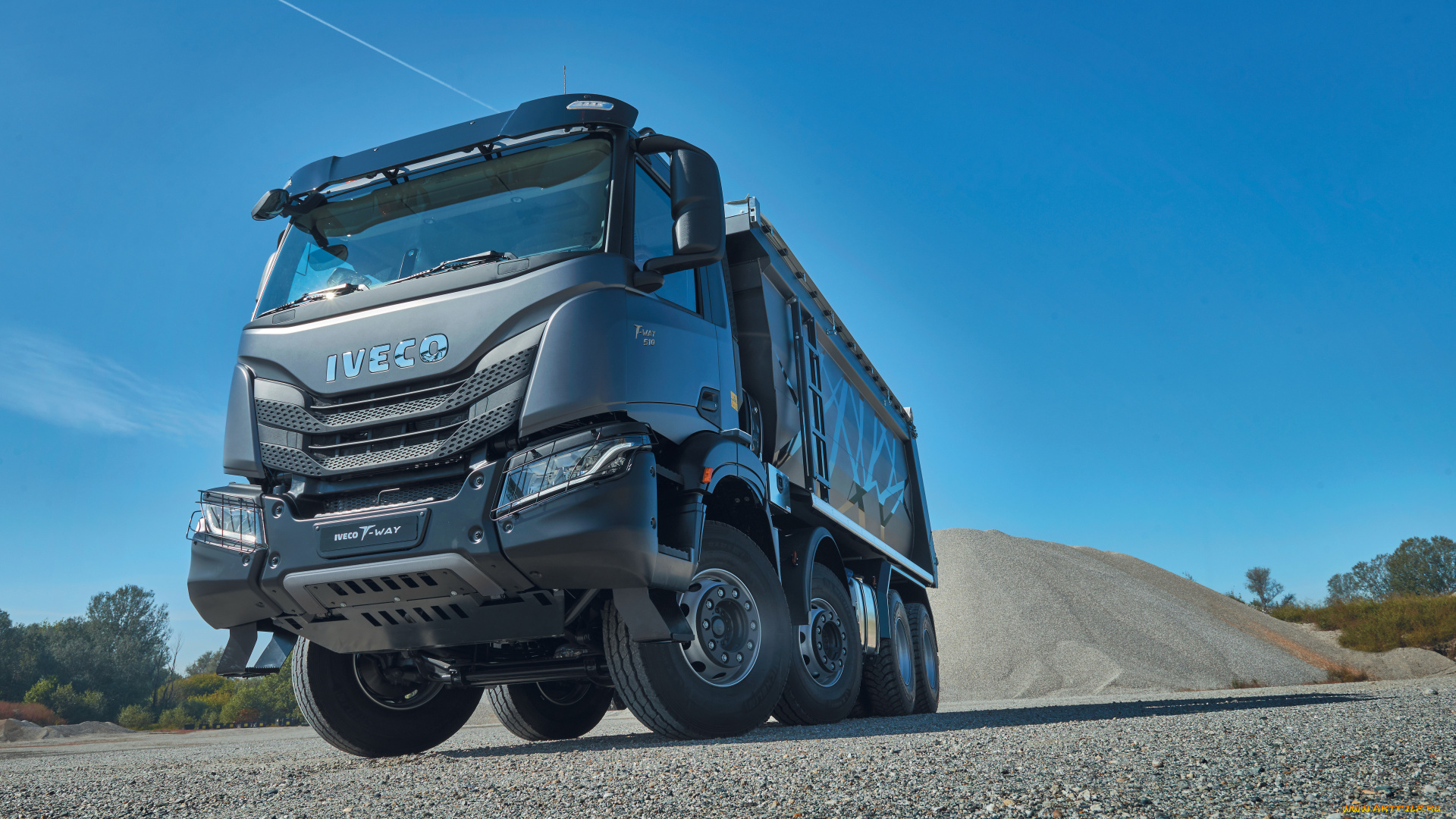 автомобили, iveco, t, way, 2022, самосвал, экстерьер, новый, серый, tway, грузовик