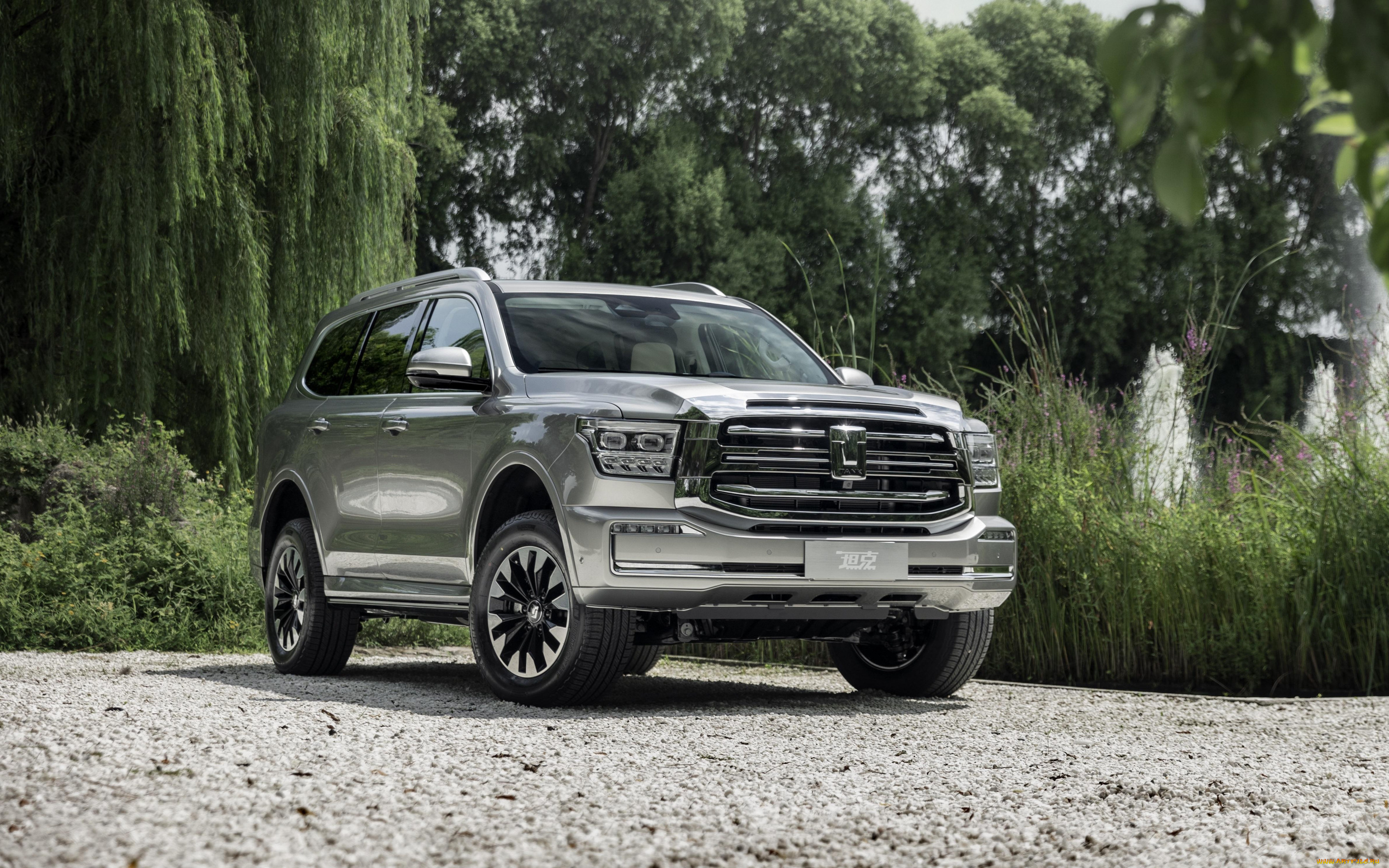 2022, great, wall, tank, 500, автомобили, great, wall, great, wall, tank500, вид, спереди, экстерьер, серебристый, внедорожник, новый, китайский