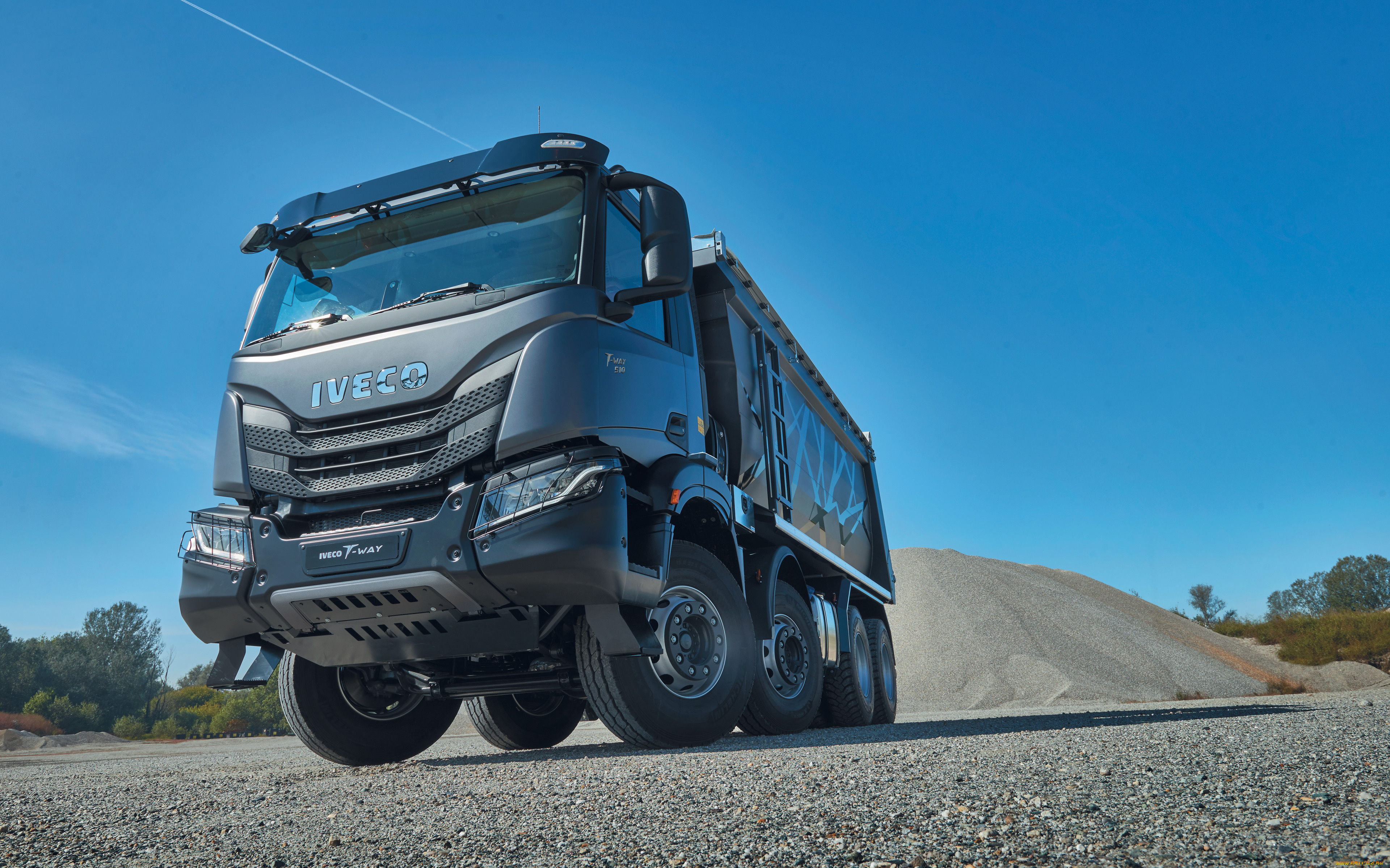 автомобили, iveco, t, way, 2022, самосвал, экстерьер, новый, серый, tway, грузовик