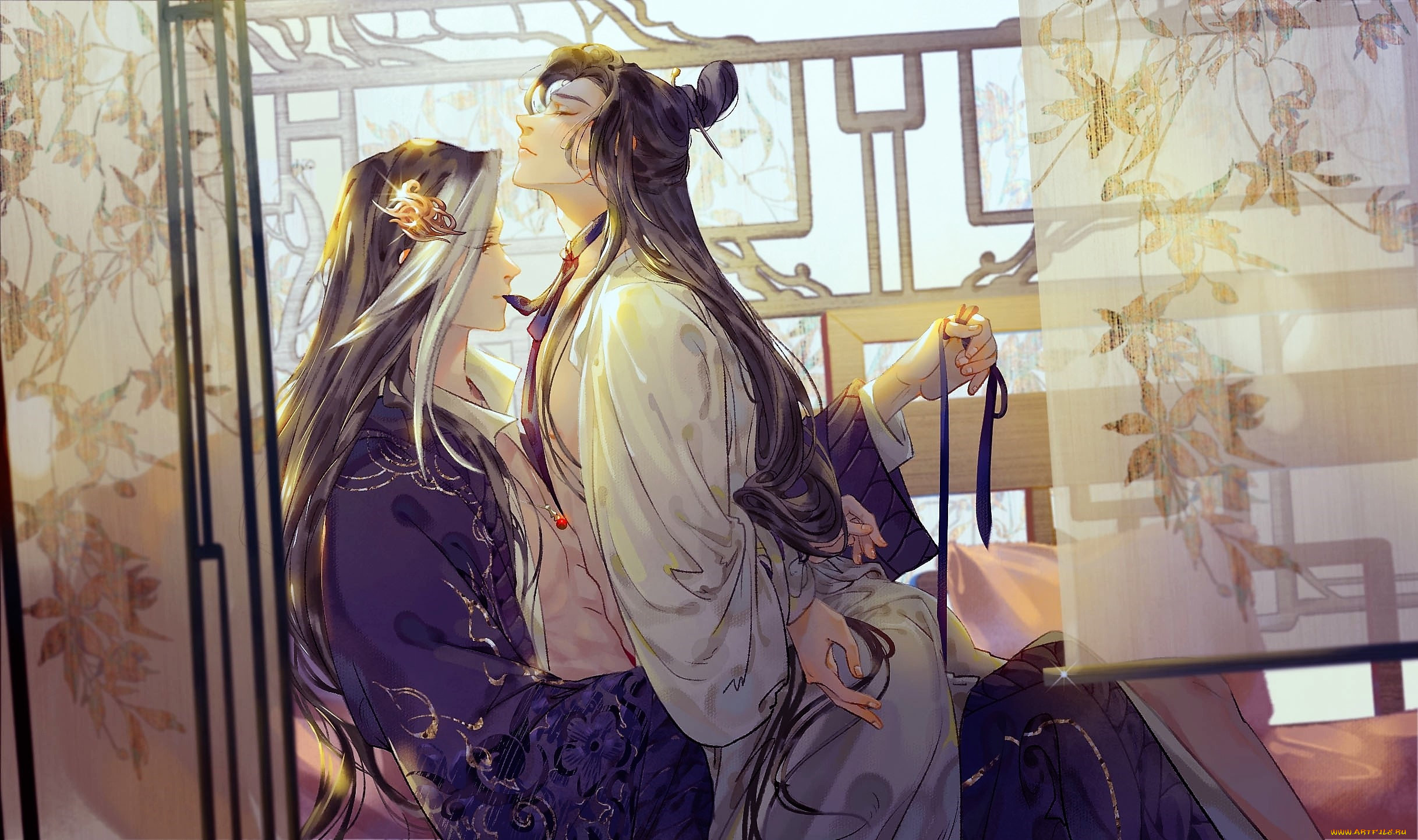 аниме, thousand, autumns, пара, ширма