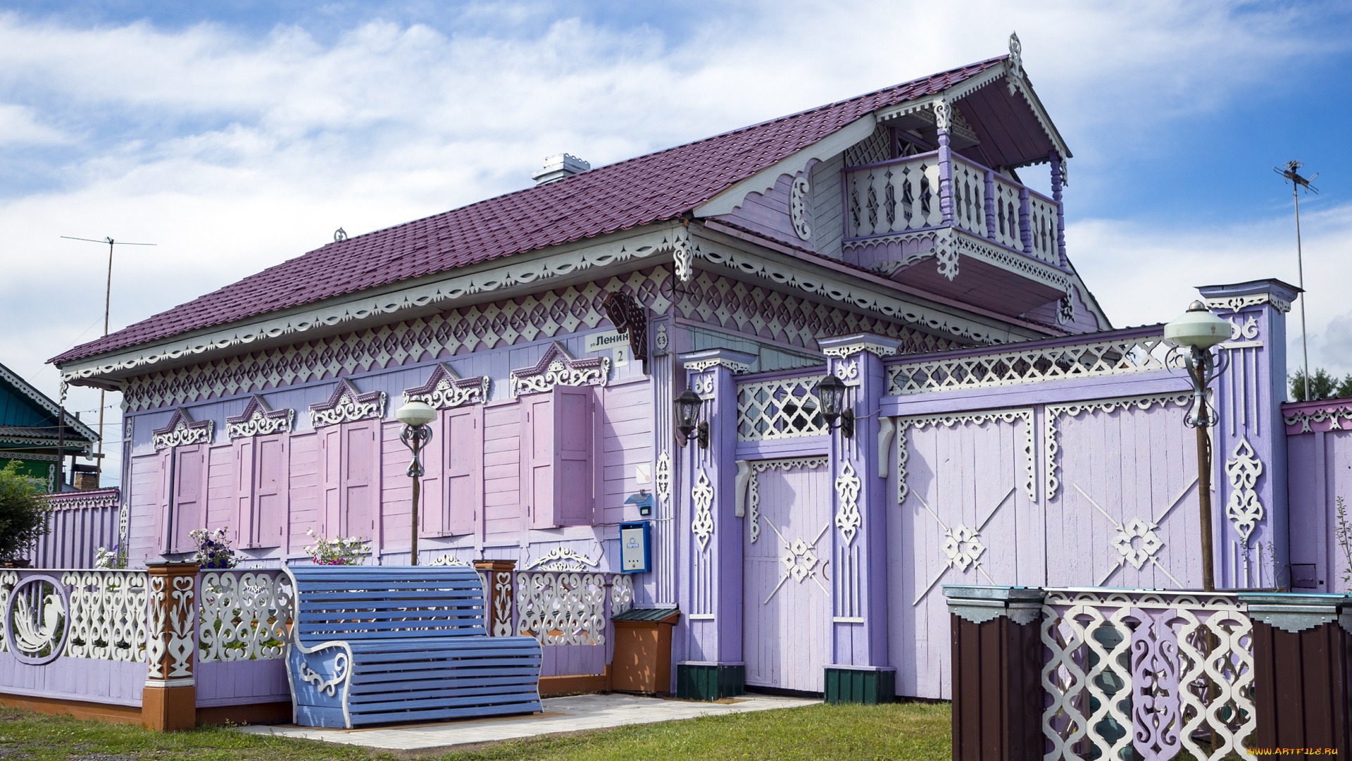 города, -, здания, , дома, дeрeвo, дoм, наличники, ставни, рeзьба, по, дереву