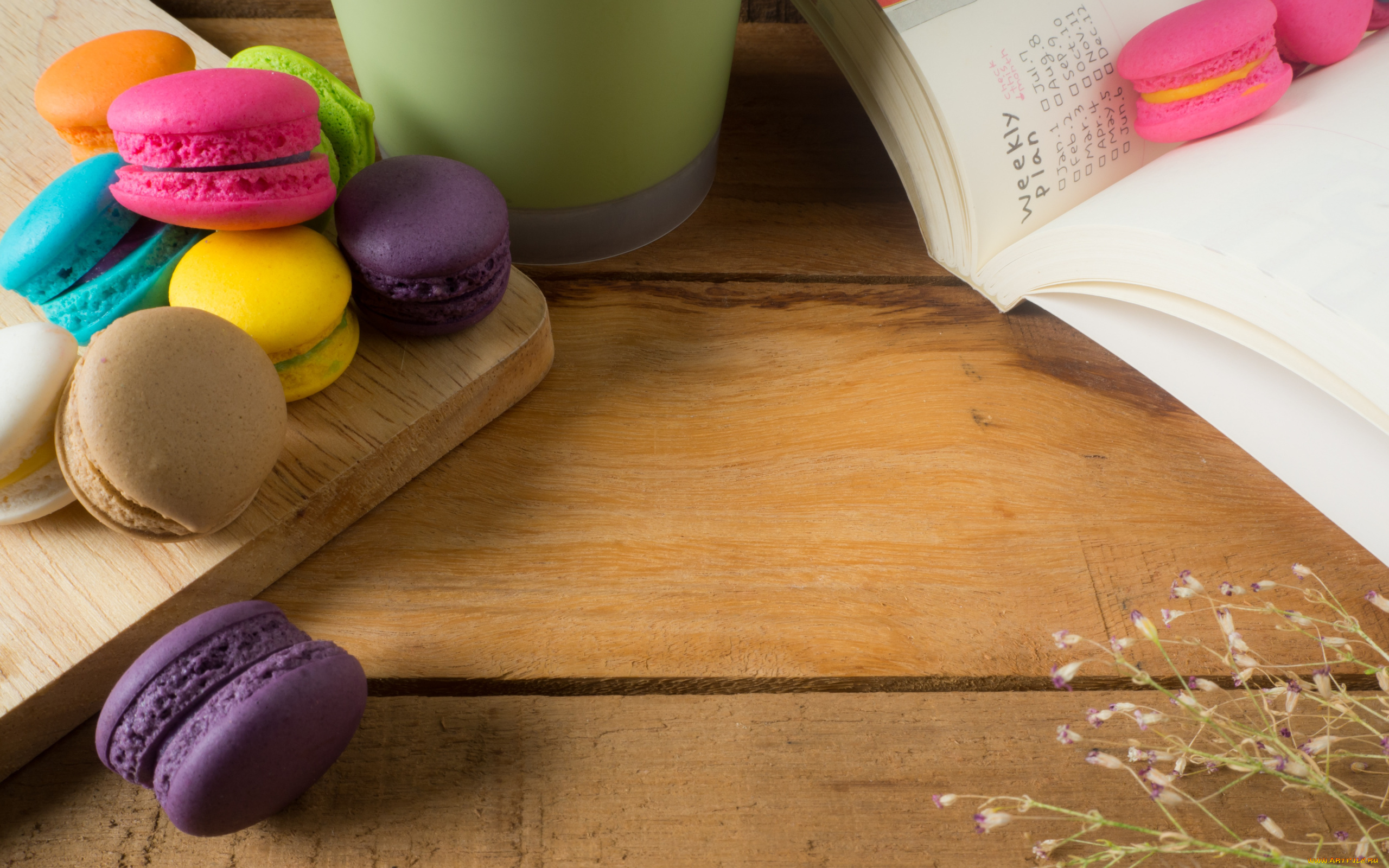 еда, макаруны, лакомство, печенье, ассорти