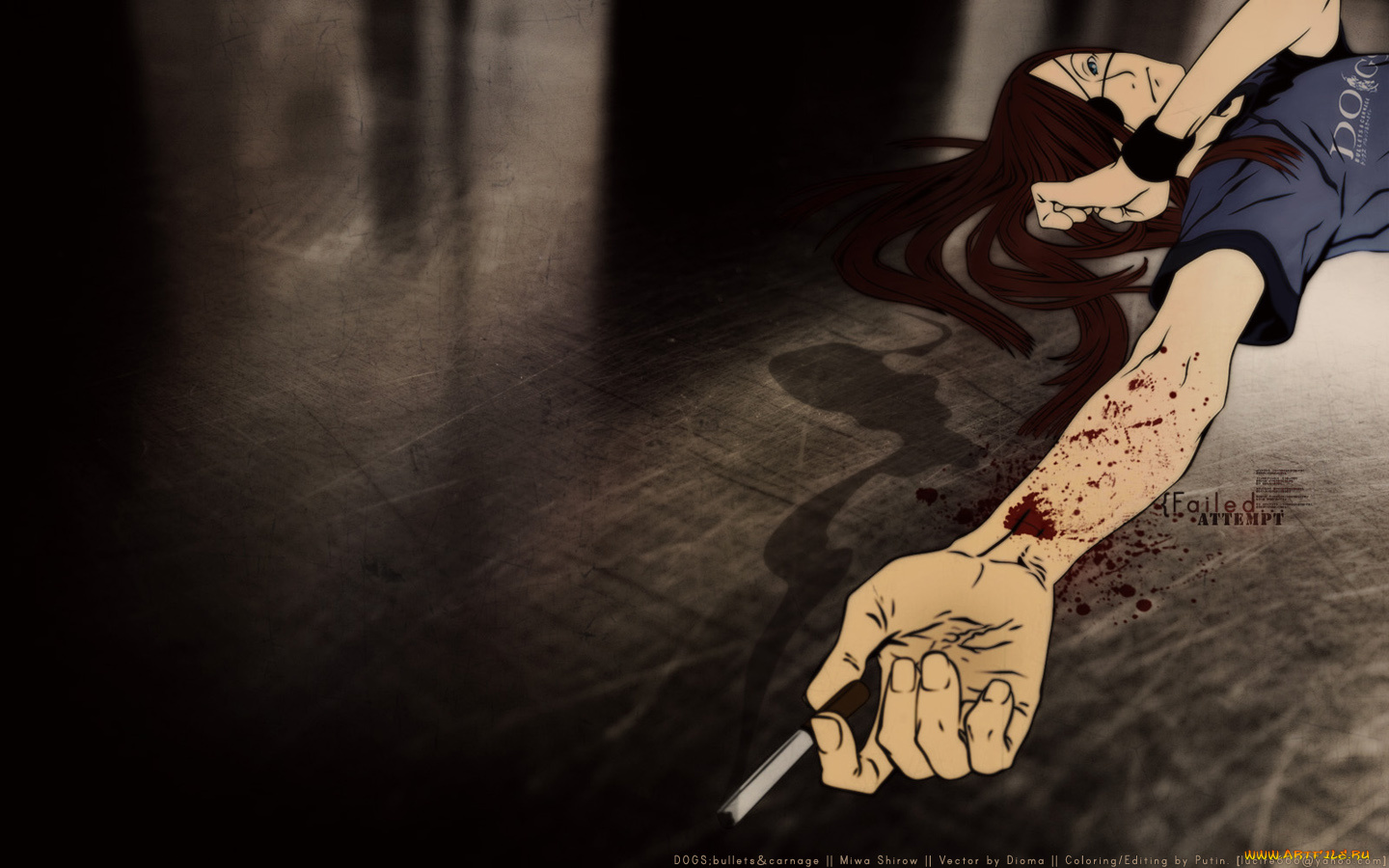 аниме, dogs, bullets, carnage