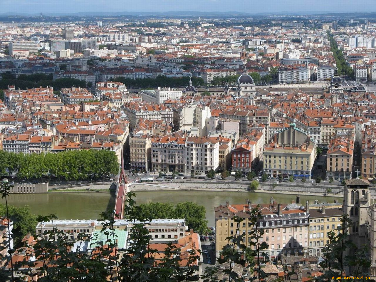 lyon, france, города, панорамы