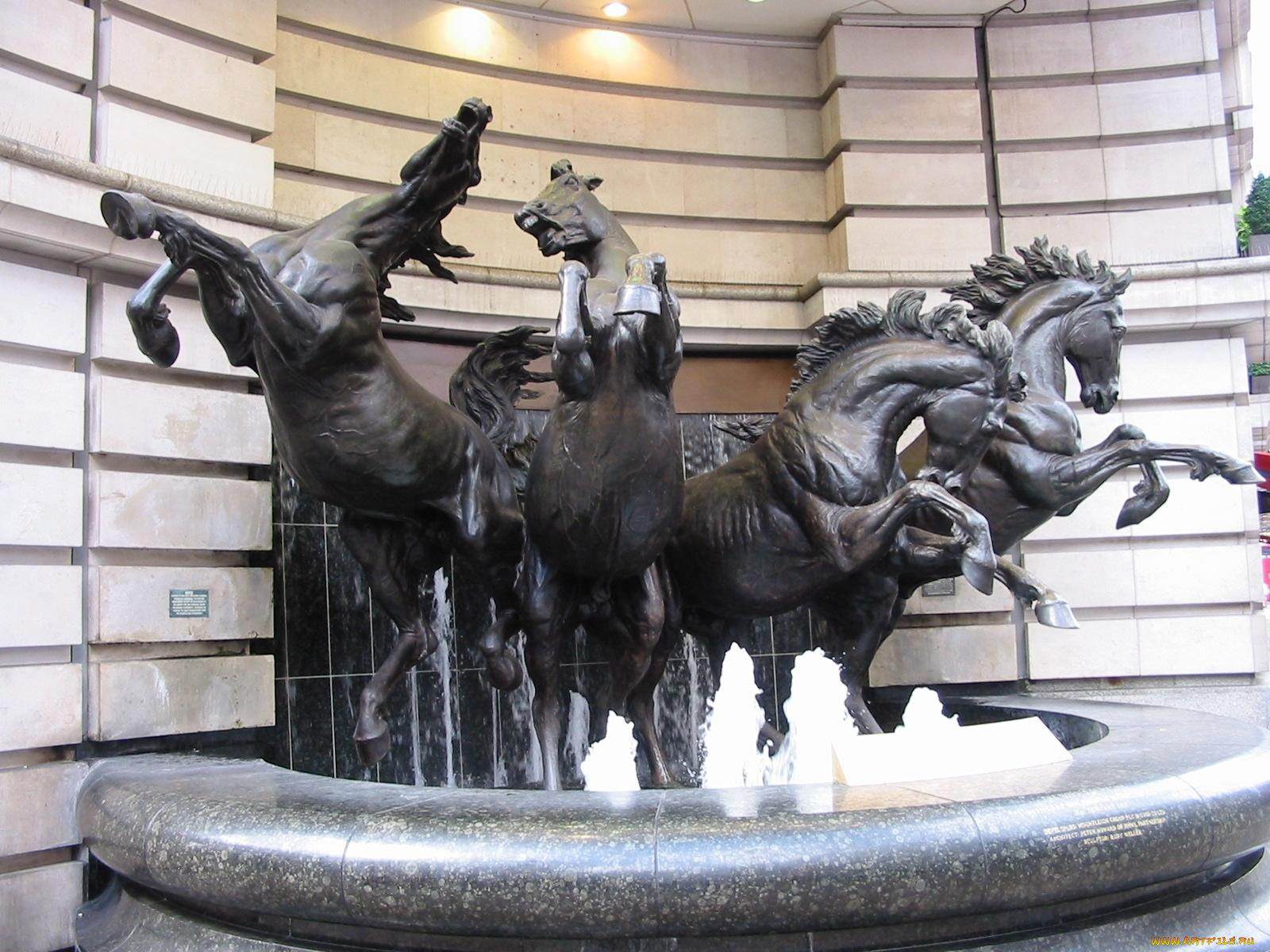 города, фонтаны