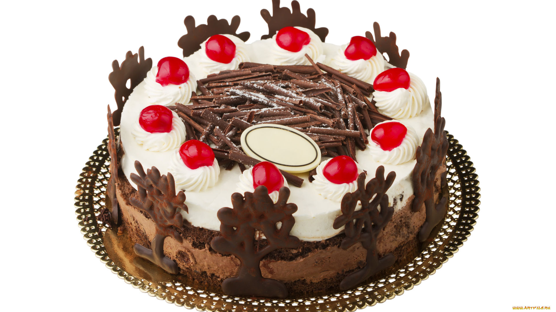 еда, пирожные, кексы, печенье, торт, шоколад, вишенки