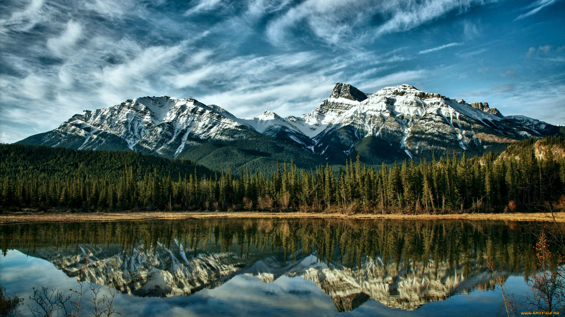 природа, реки, озера, озеро, горы, отражение, деревья, пейзаж