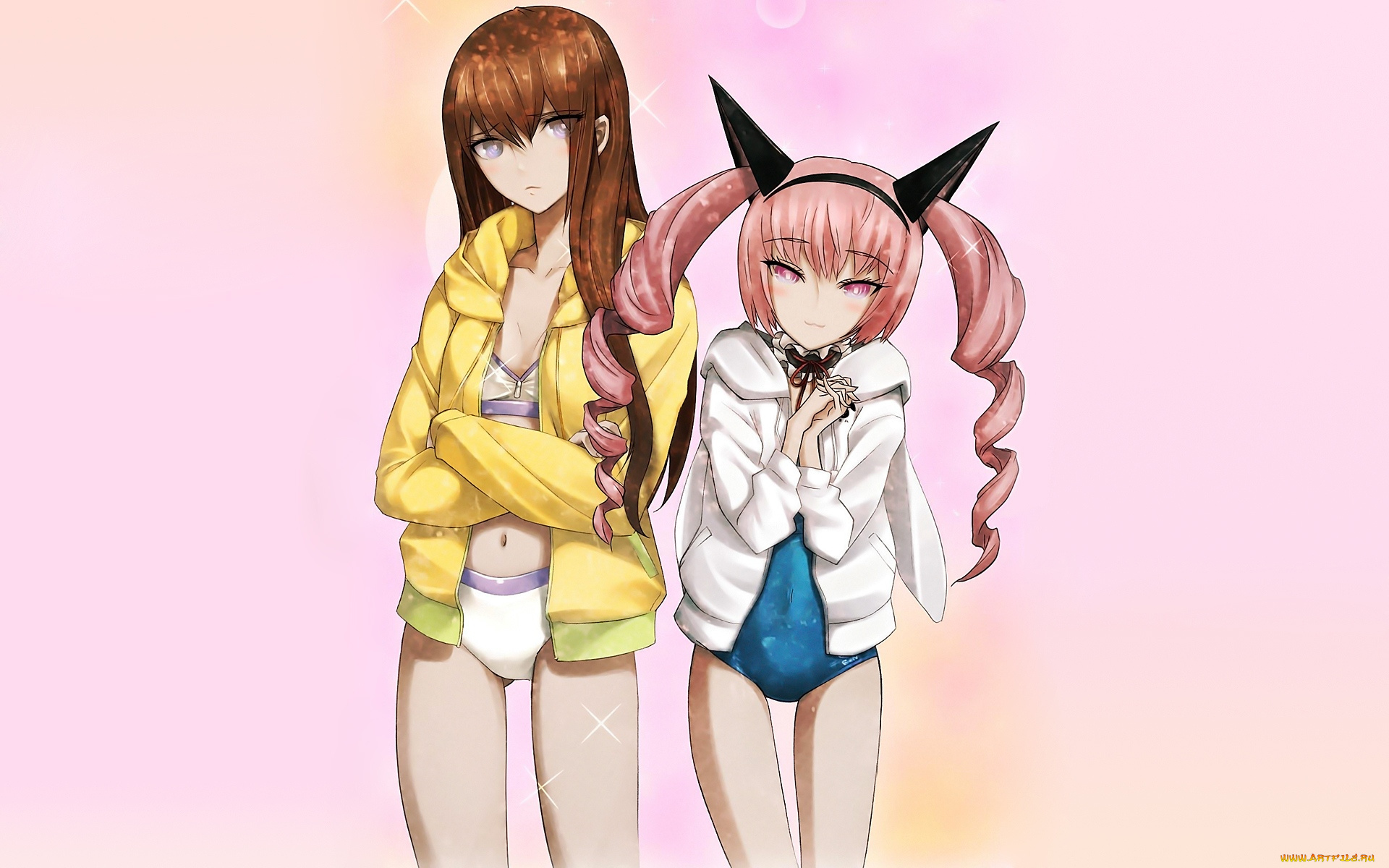 аниме, steins, gate, 