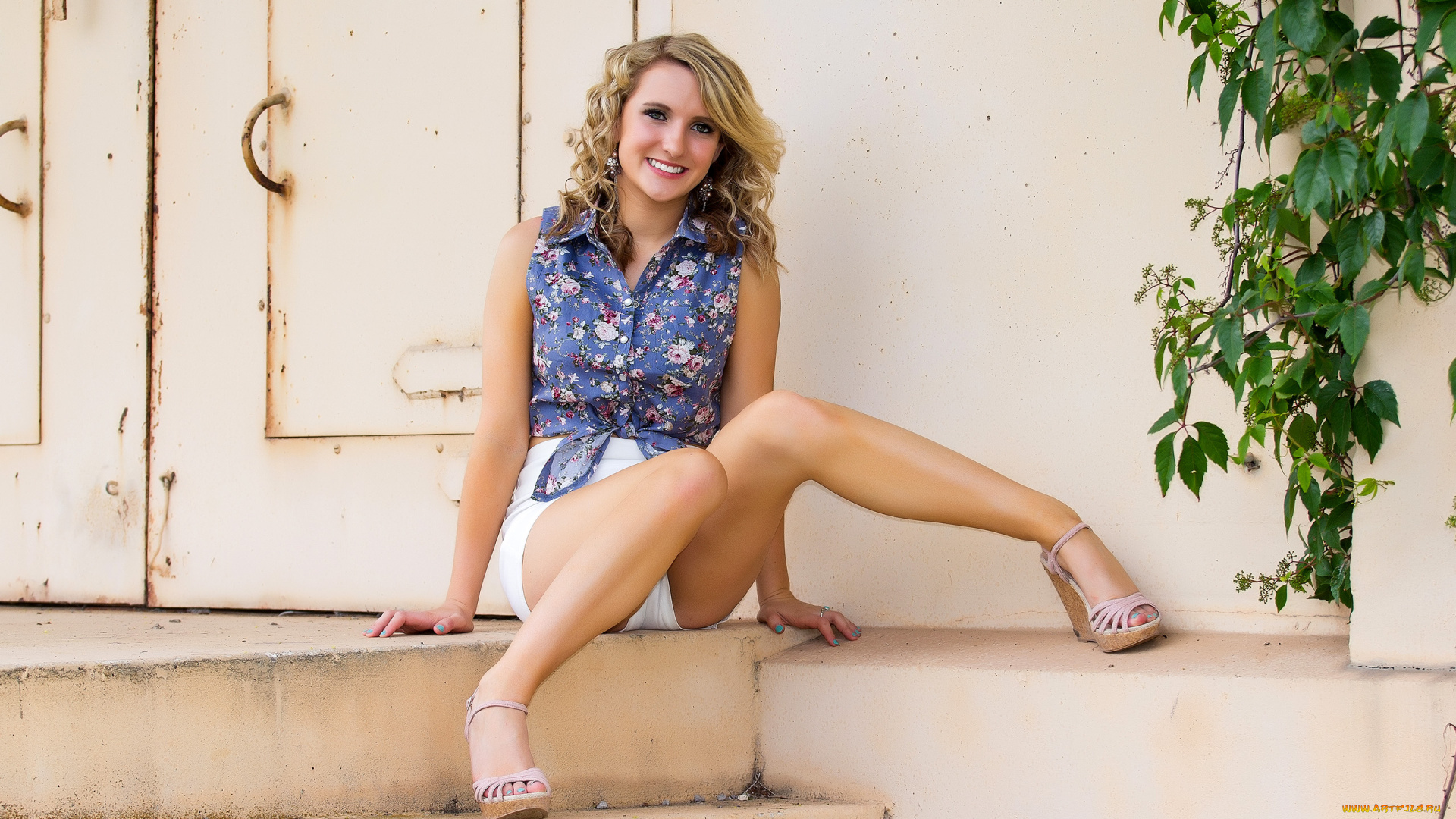 -Unsort, Блондинки, девушки, unsort, блондинки, двери, ступеньки, туфли