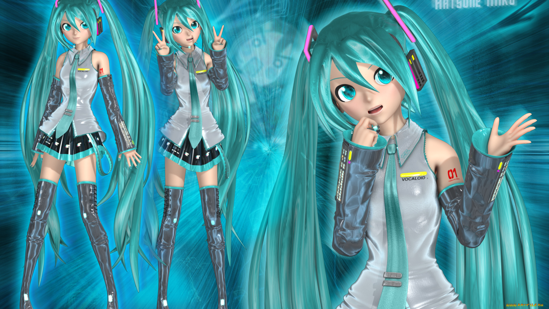 3д, графика, anime, аниме, девушки, вокалоид