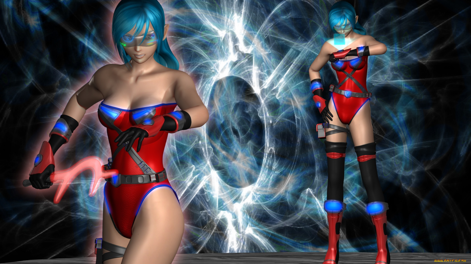 3д, графика, anime, аниме, kos-mos, девушки