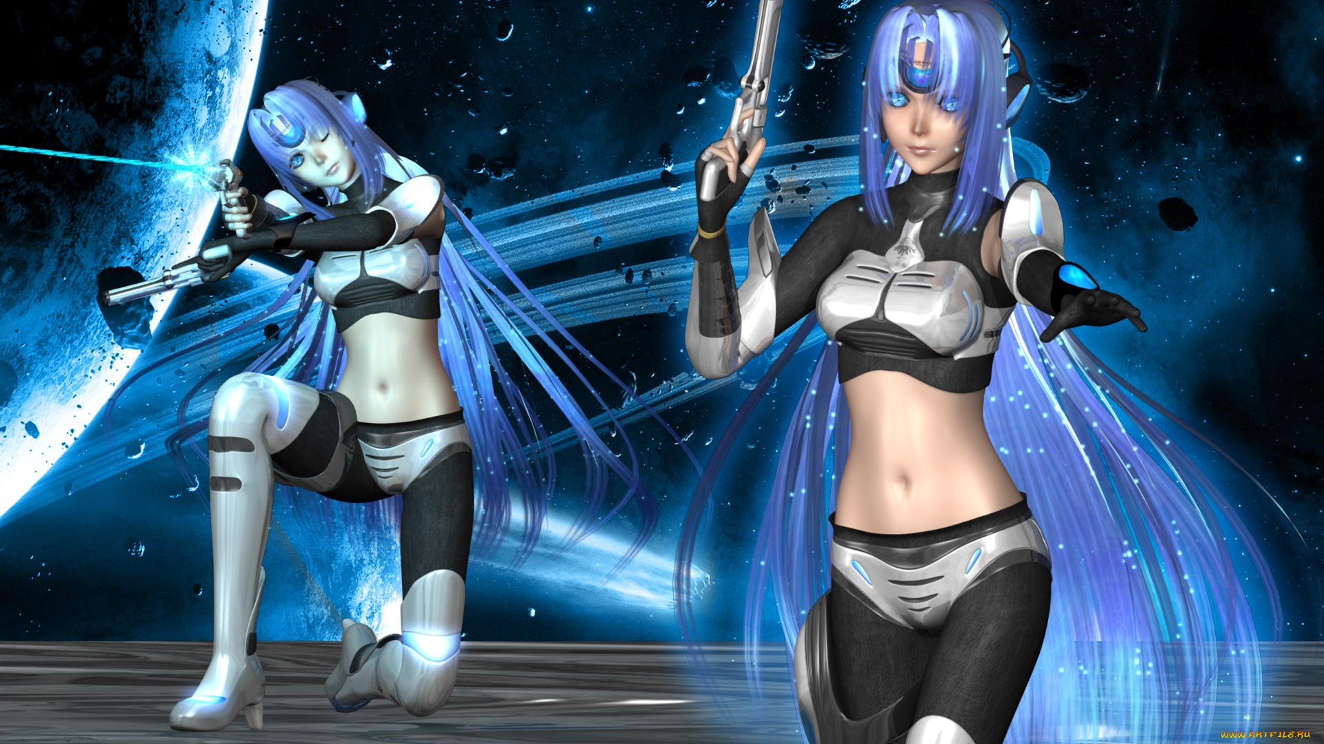 3д, графика, anime, аниме, kos-mos, девушки