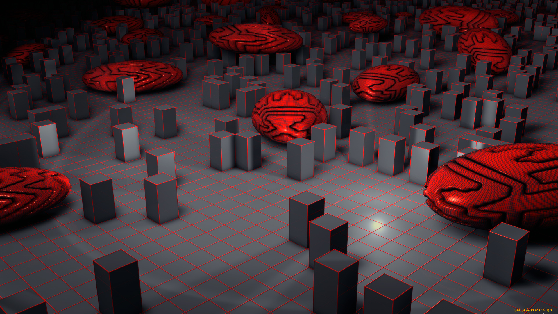 3д, графика, другое, квадраты