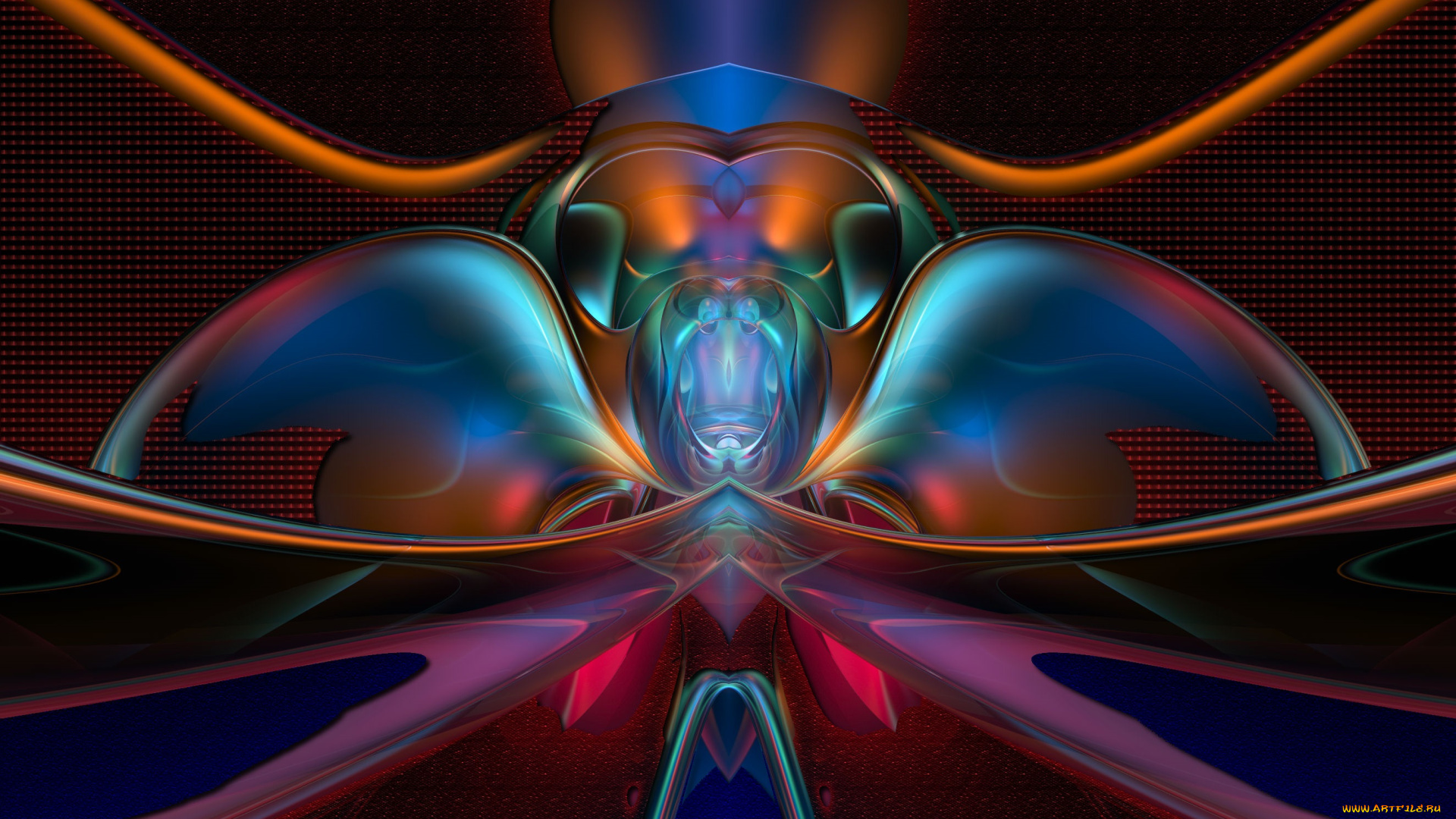 3д, графика, fractal, фракталы, фон, цвета, узор