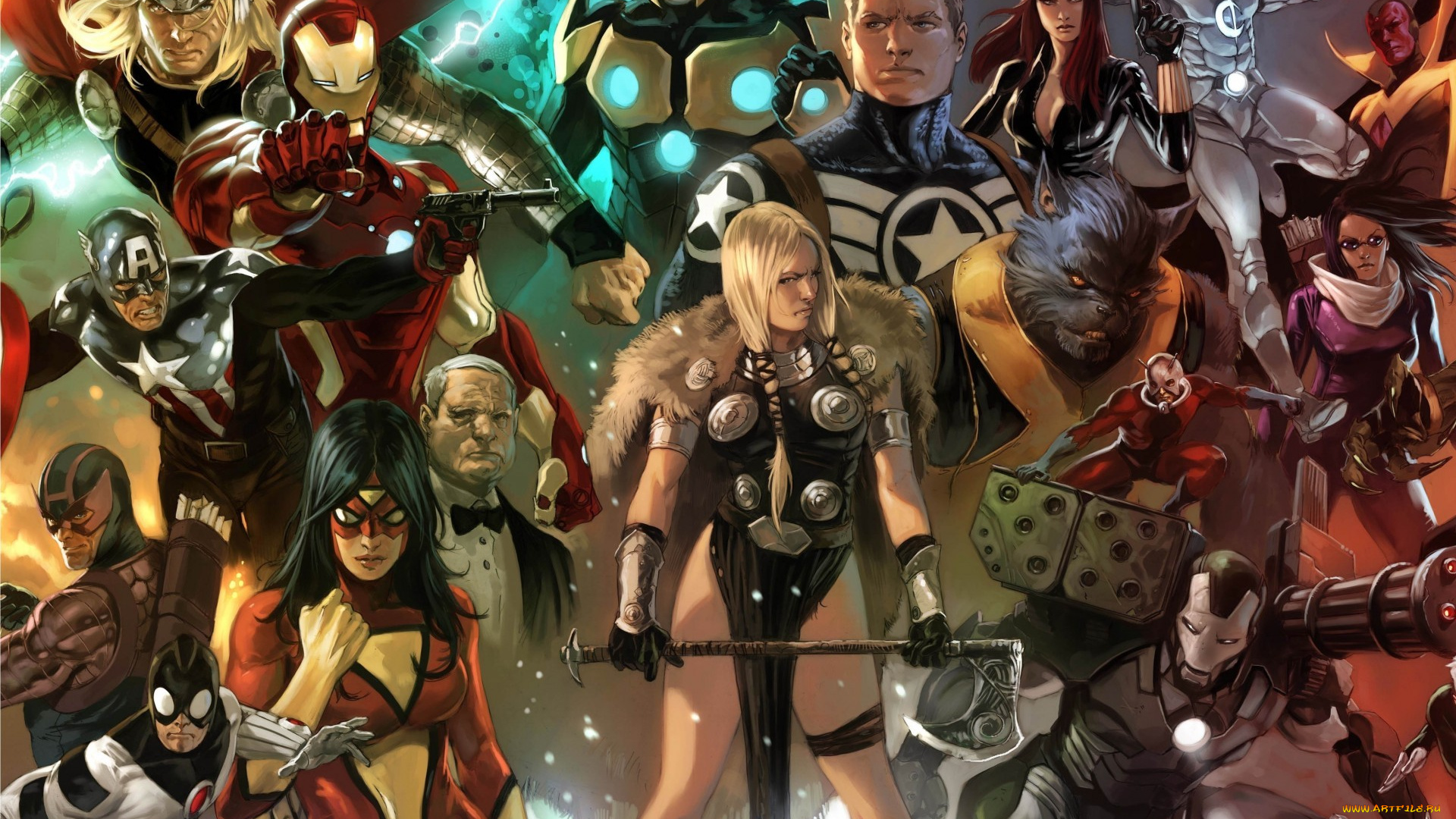 collage, рисованные, комиксы, коллаж, герои, персонажи