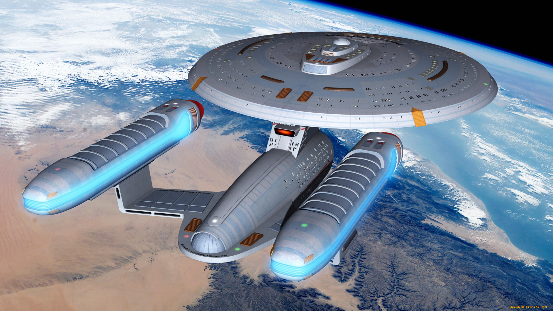 космос, арт, звездолет