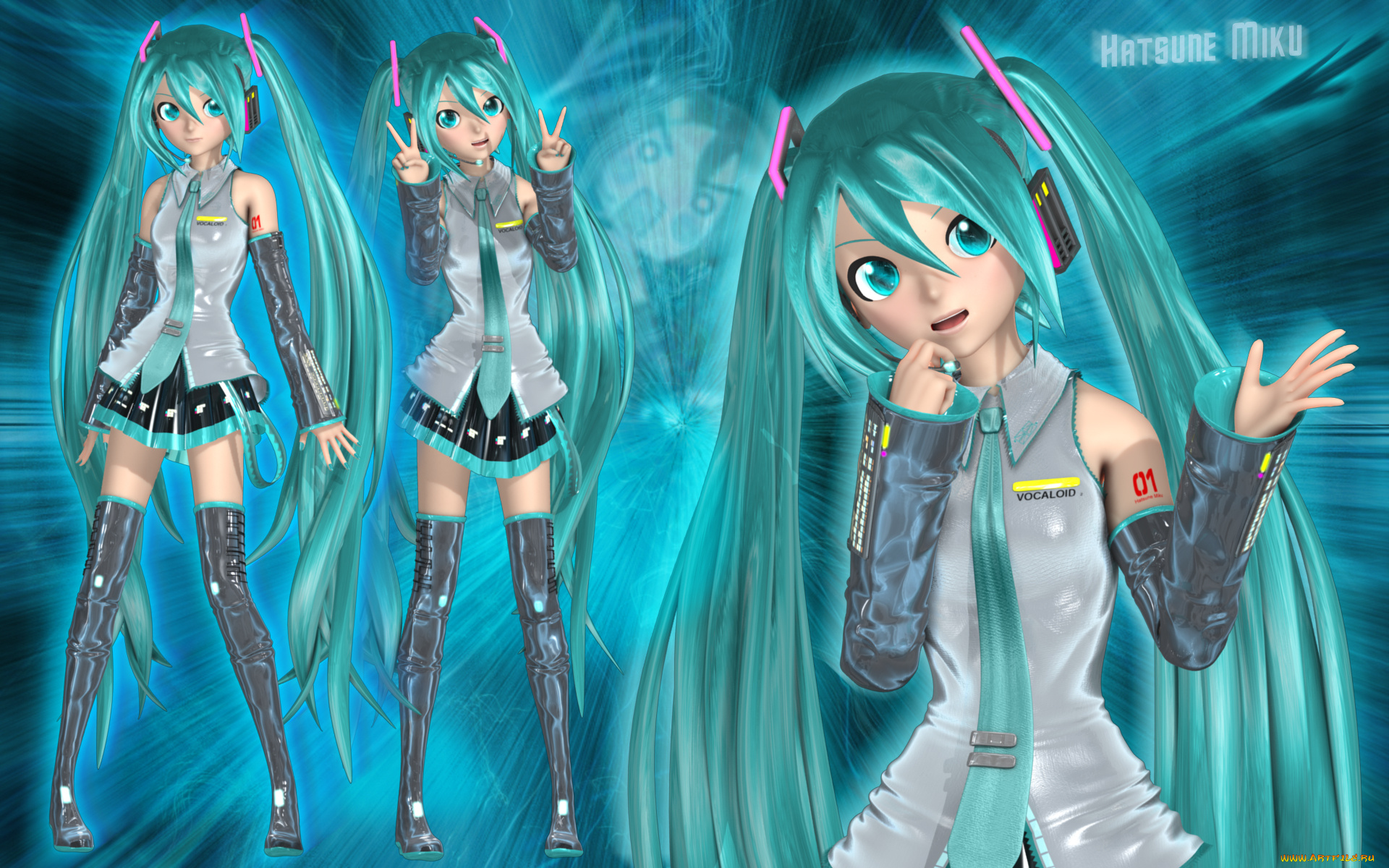 3д, графика, anime, аниме, девушки, вокалоид