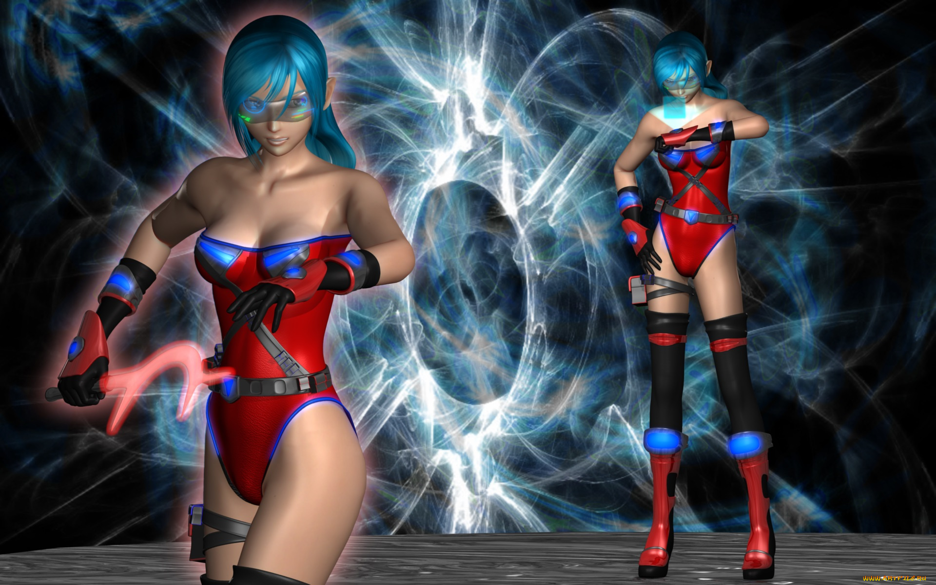 3д, графика, anime, аниме, kos-mos, девушки