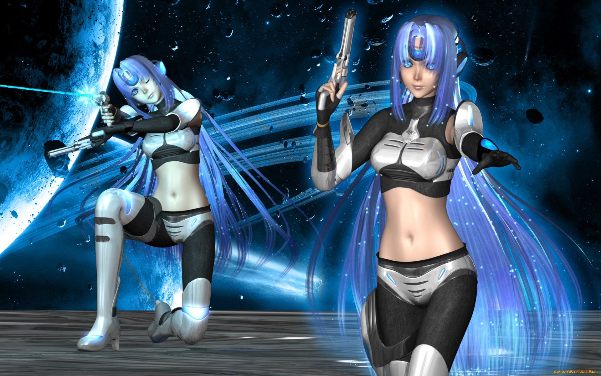 3д, графика, anime, аниме, kos-mos, девушки