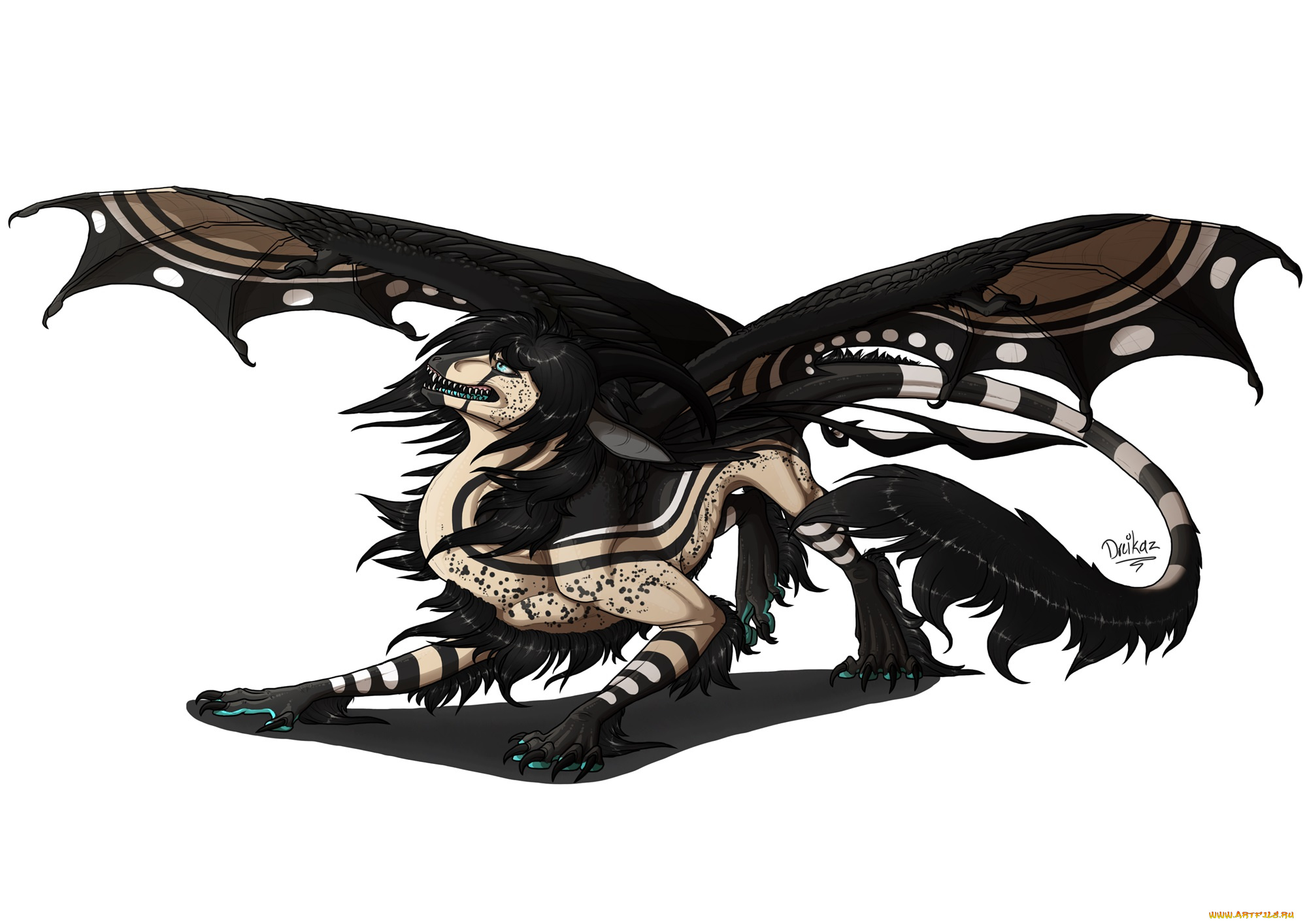 рисованные, животные, сказочные, мифические, дракон