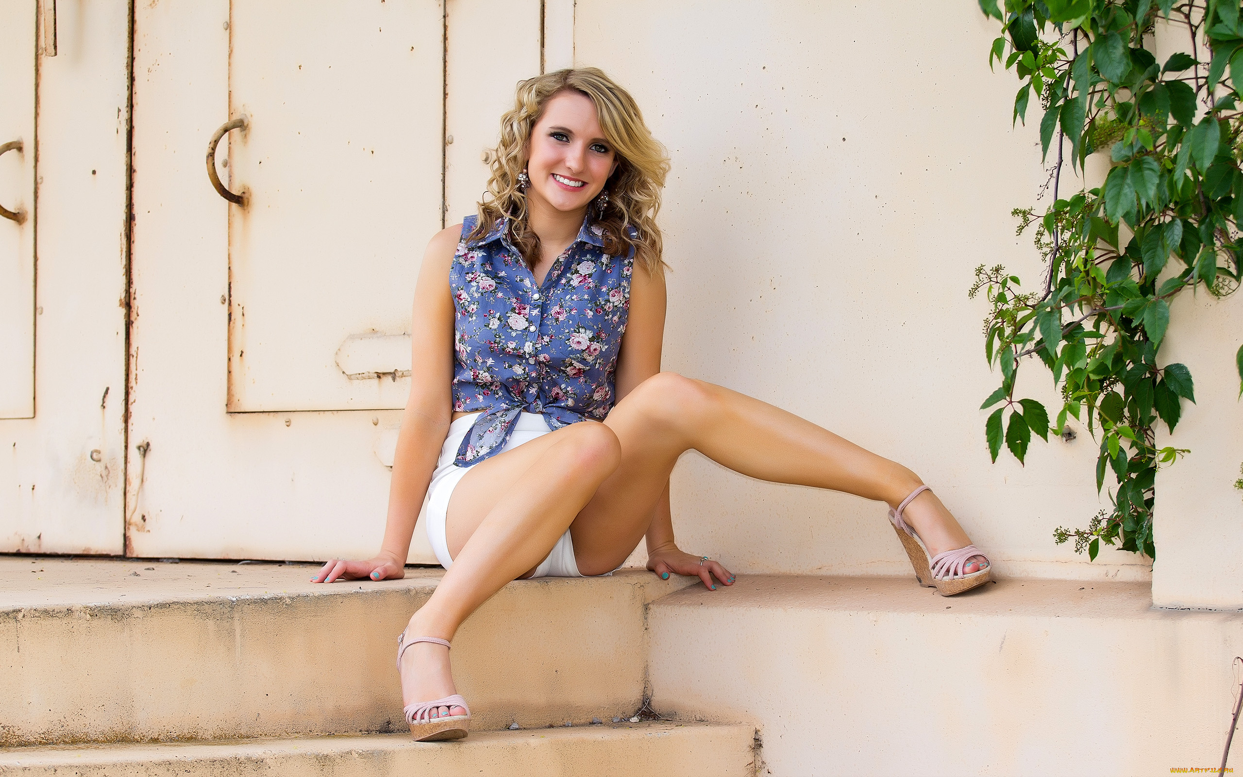 -Unsort, Блондинки, девушки, unsort, блондинки, двери, ступеньки, туфли