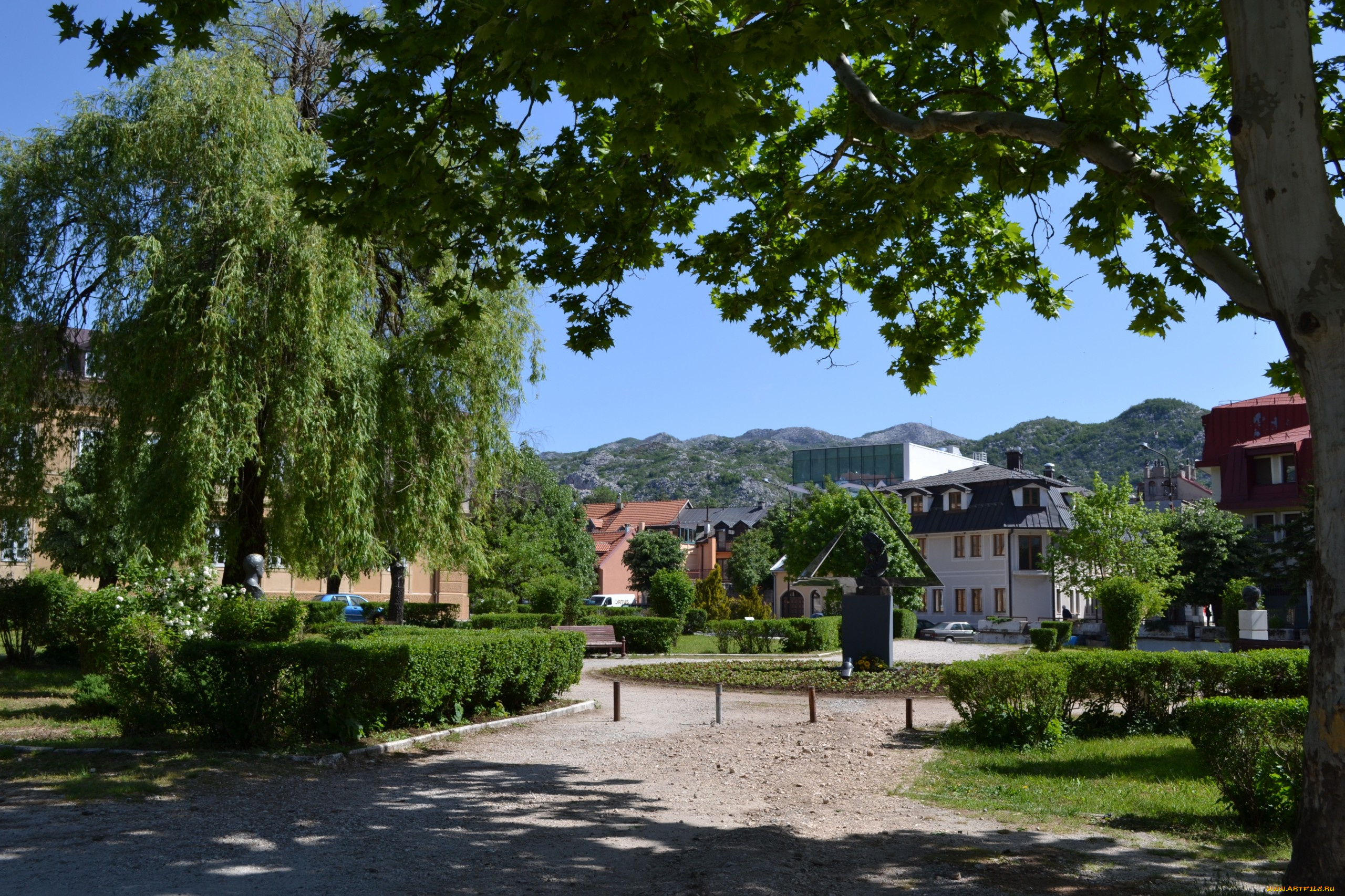 Черногория, бар, города, пейзажи, деревья, аллеи, парк, городской