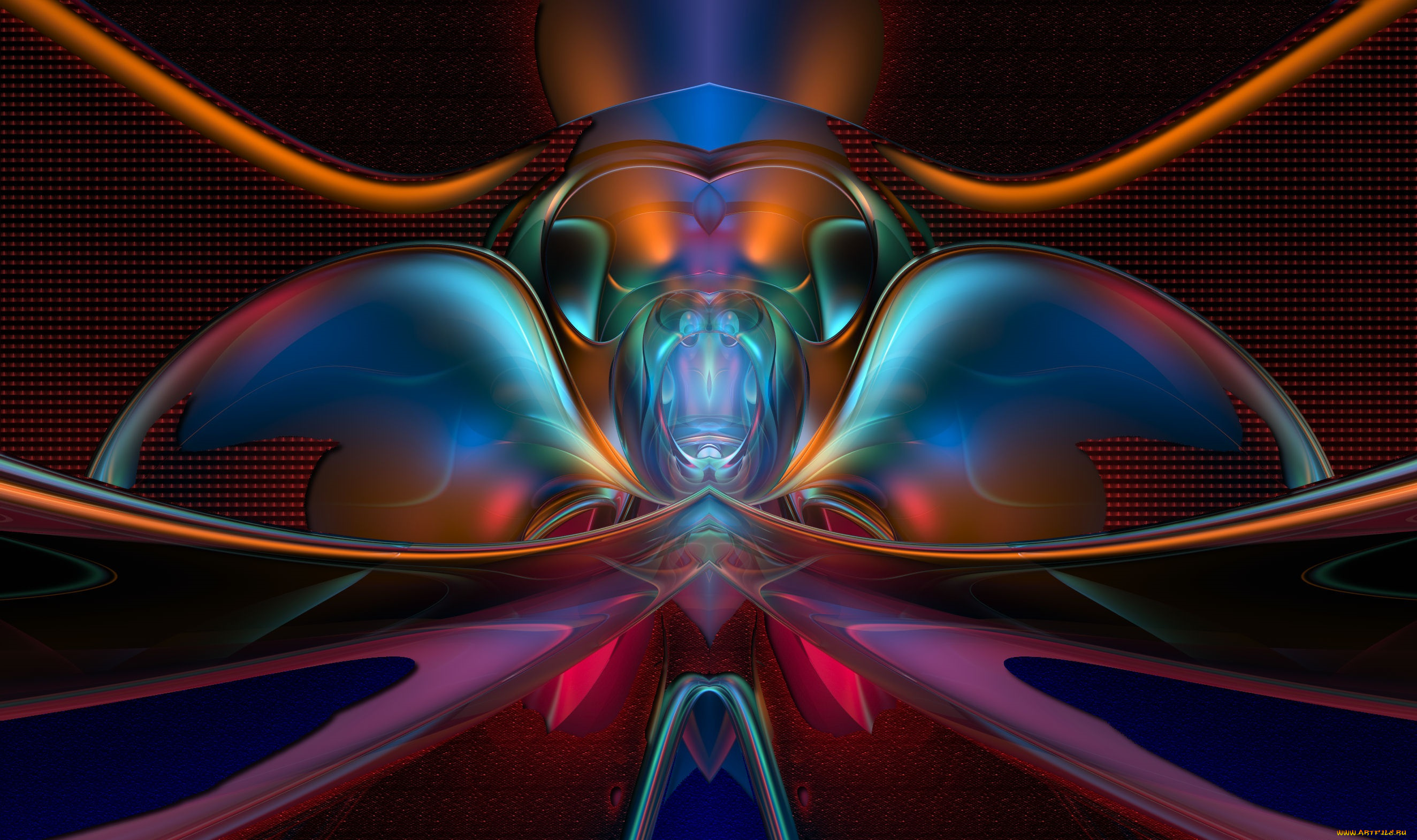 3д, графика, fractal, фракталы, фон, цвета, узор