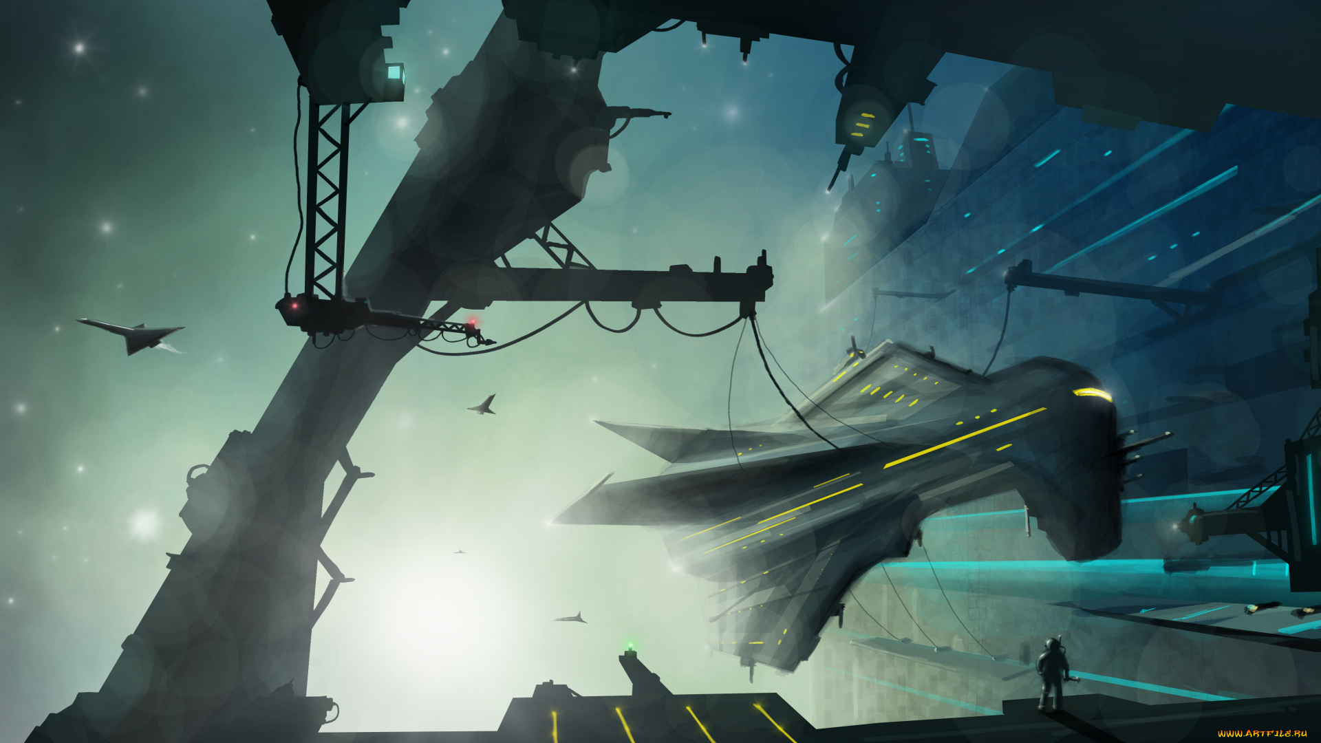 фэнтези, космические, корабли, , звездолеты, , станции, корабли, станция, космическая, мир, иной, будущее