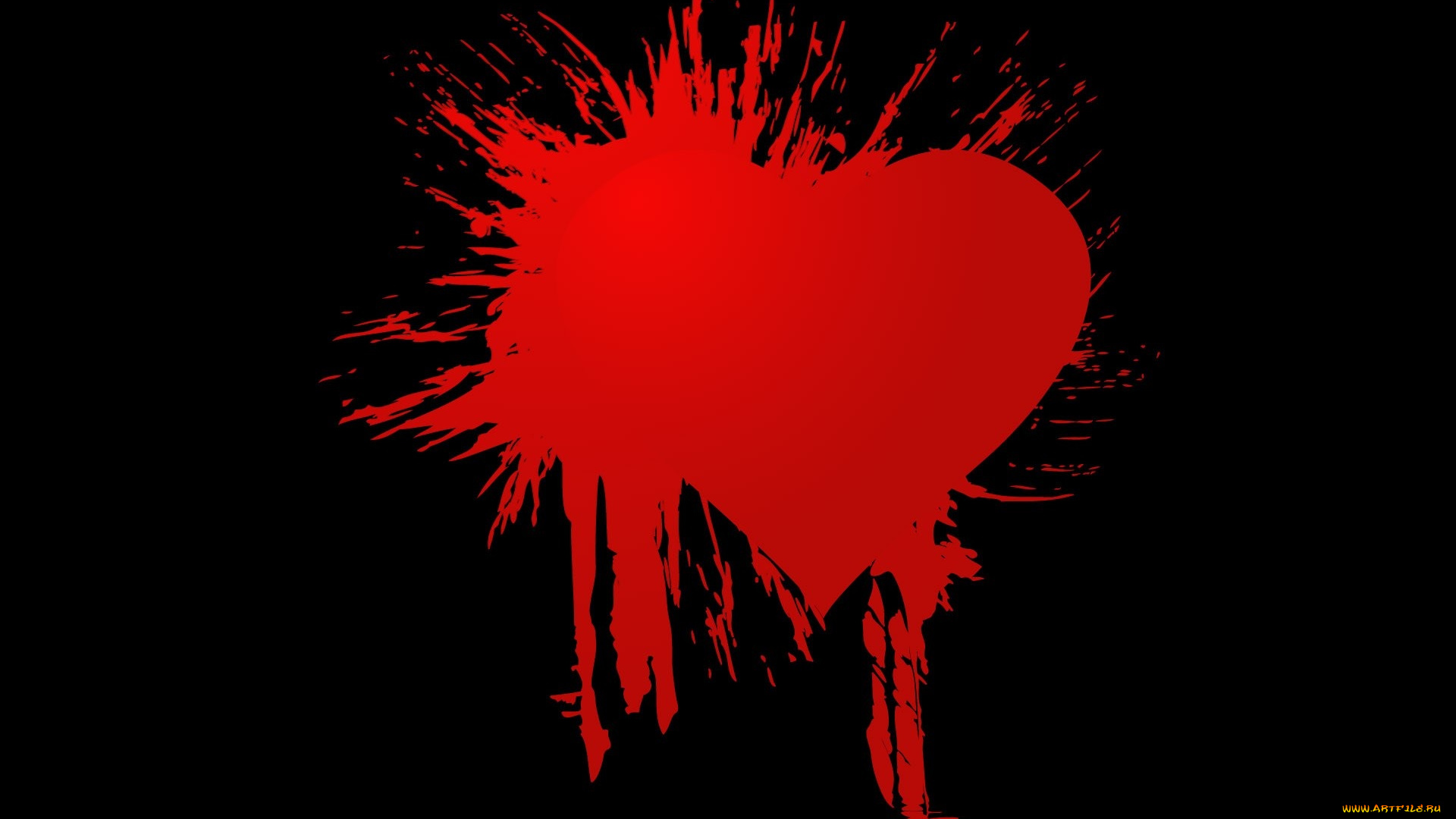 рисованные, минимализм, брызги, фон, сердечко