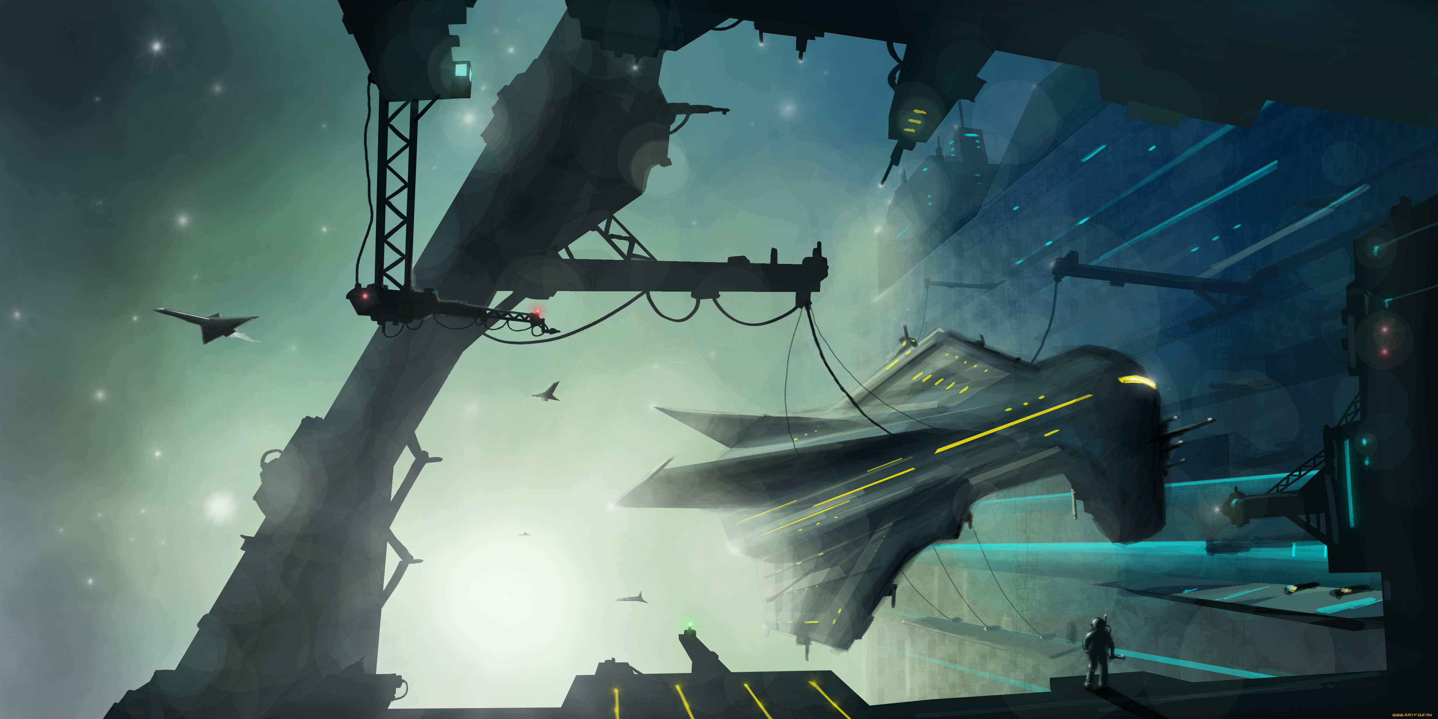 фэнтези, космические, корабли, , звездолеты, , станции, корабли, станция, космическая, мир, иной, будущее