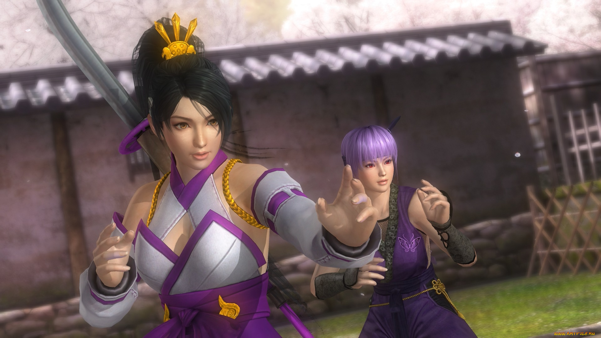 3д, графика, аниме, , anime, девушки, поза, фон, взгляд