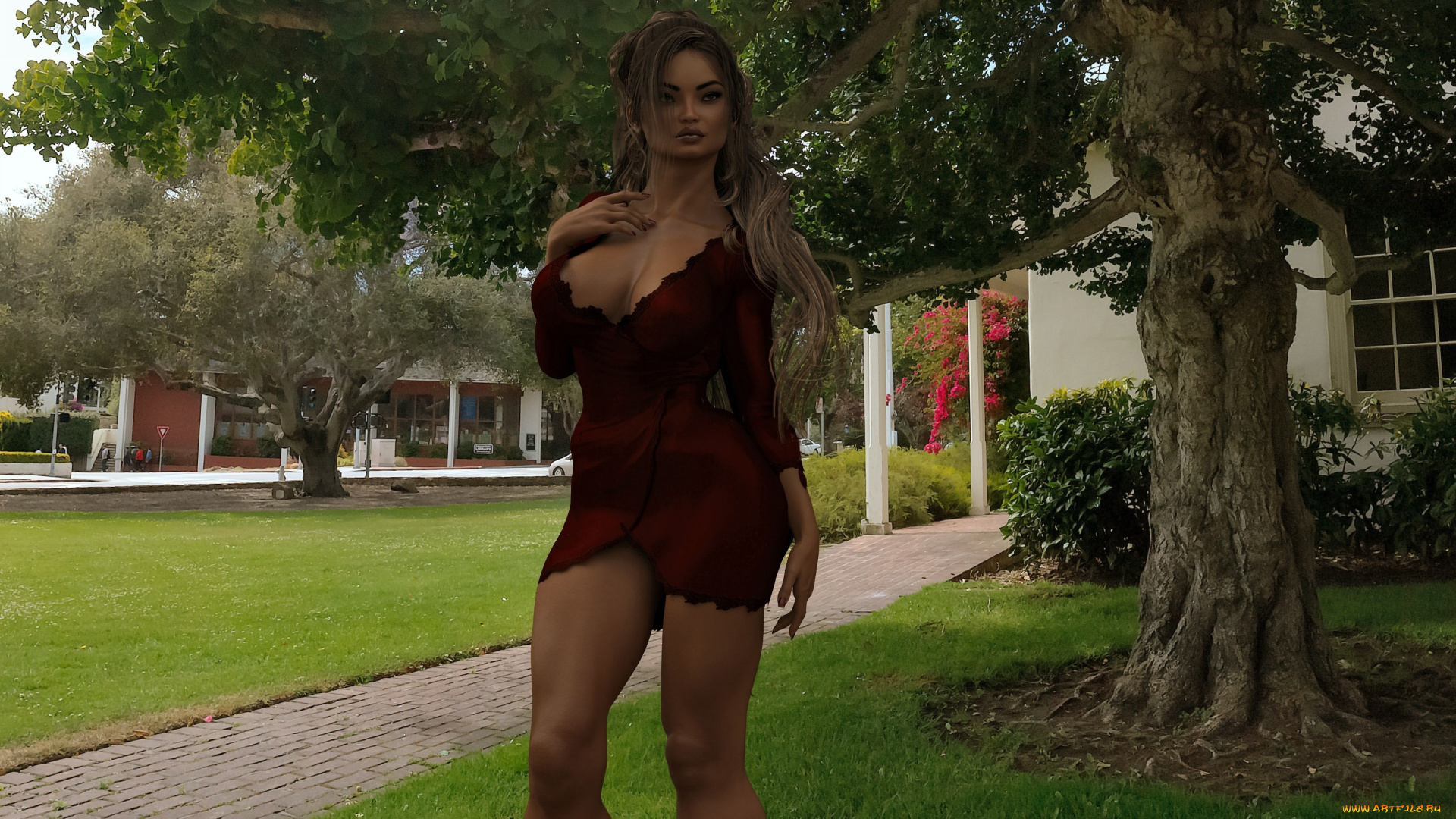 3д, графика, люди, , people, фон, взгляд, девушка