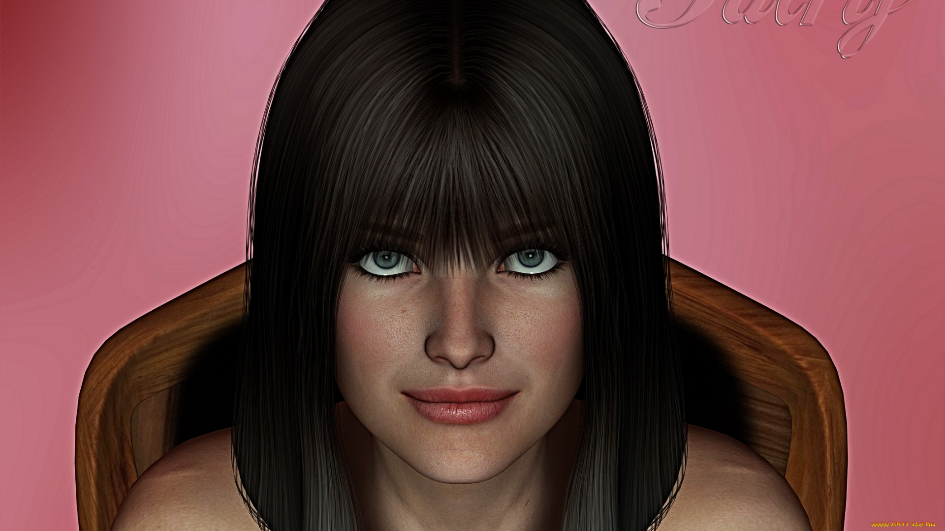 3д, графика, портрет, , portraits, фон, взгляд, девушка